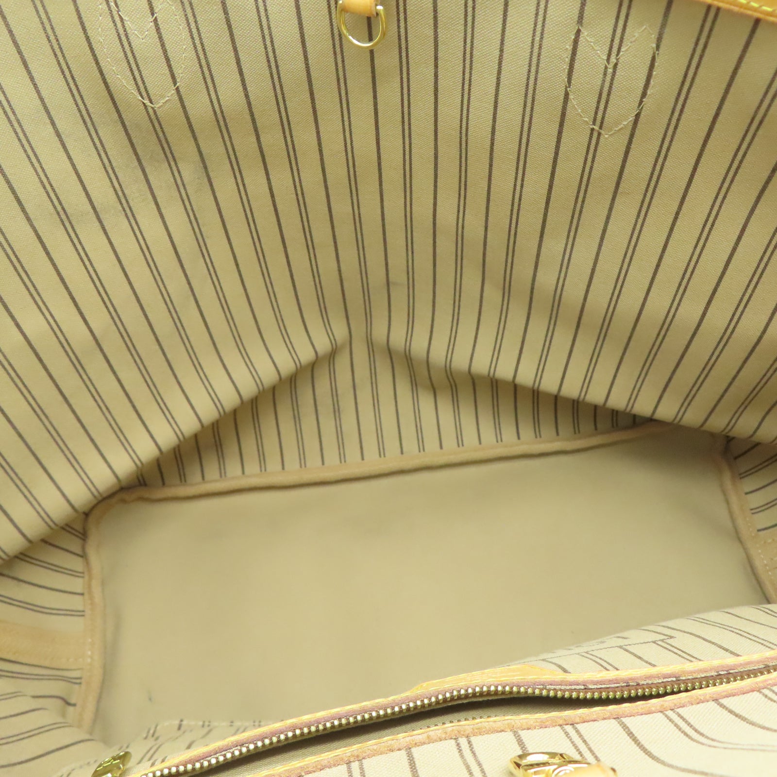 LOUIS VUITTON Monogram Neverfull GM金扣手挽袋棕色