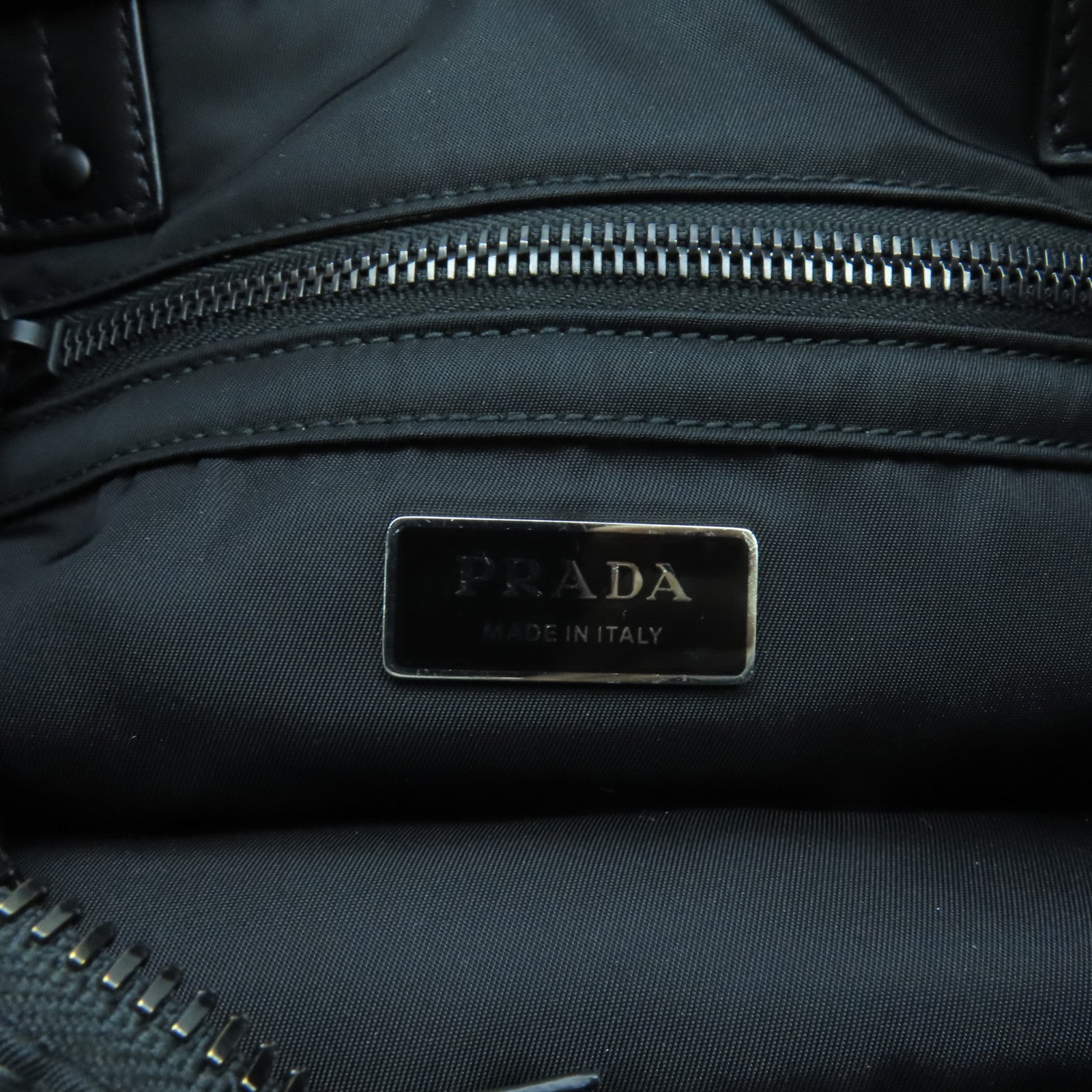 PRADA Nylon 2 Way Shoulder Handle Shoulder Bag Black