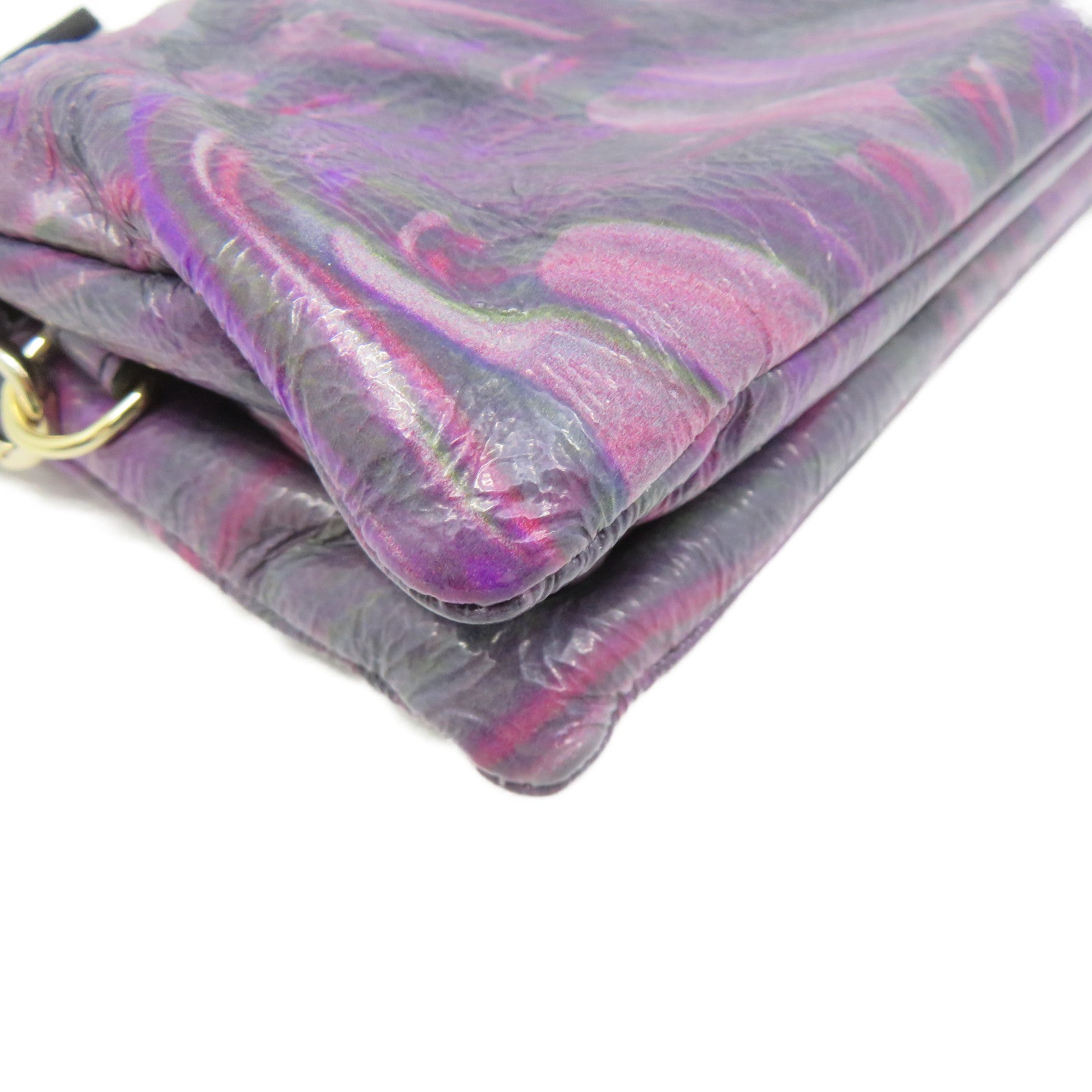 Vivienne Westwood 涂层皮革Shoulder Bag肩背袋紫色