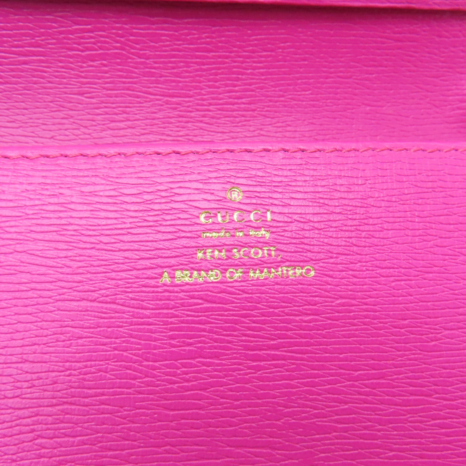 GUCCI 【激減優惠】牛皮皮革Wallet On Chain金扣鏈帶肩背袋粉紅色/黃色