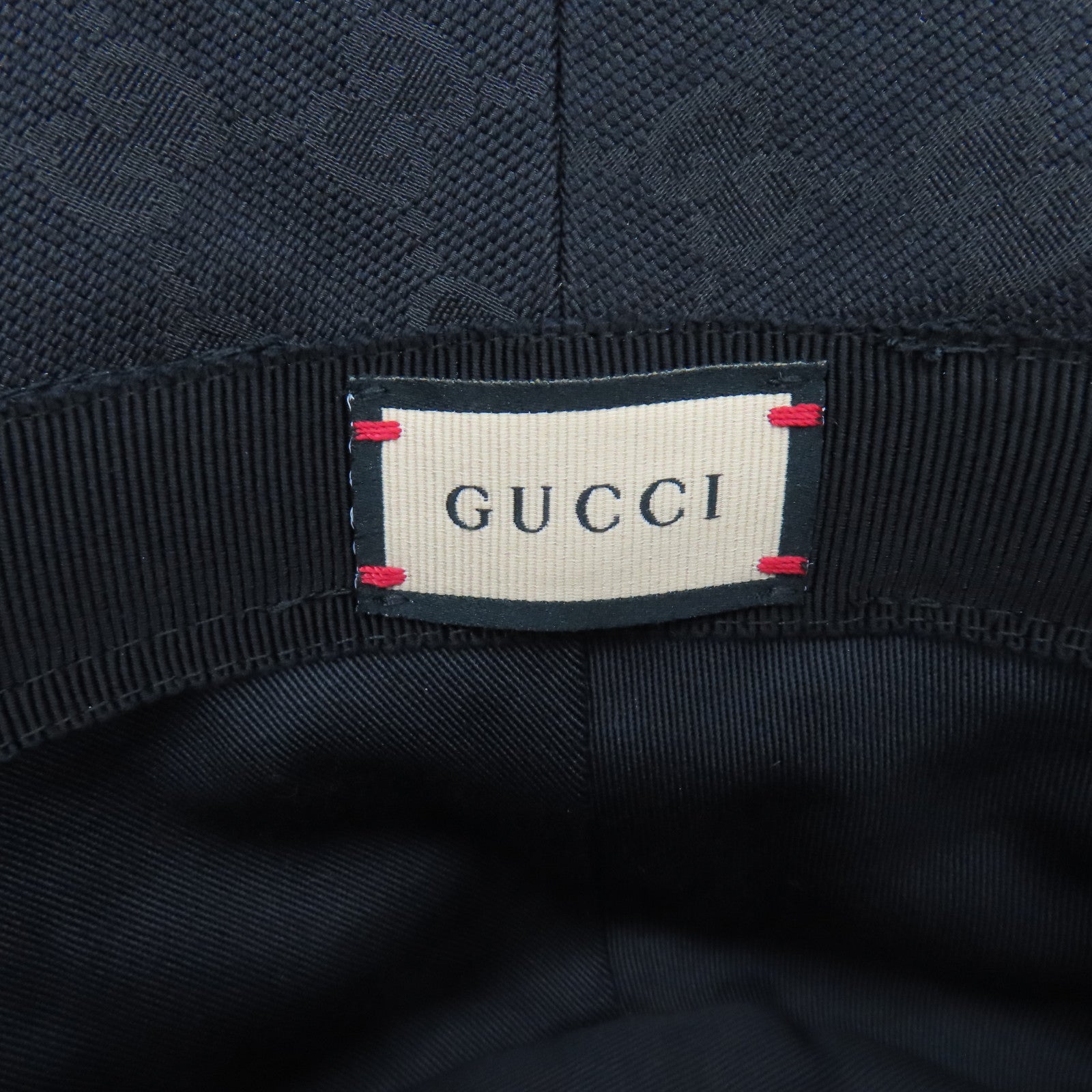 GUCCI GG帆布Bagetto Hat帽子黑色