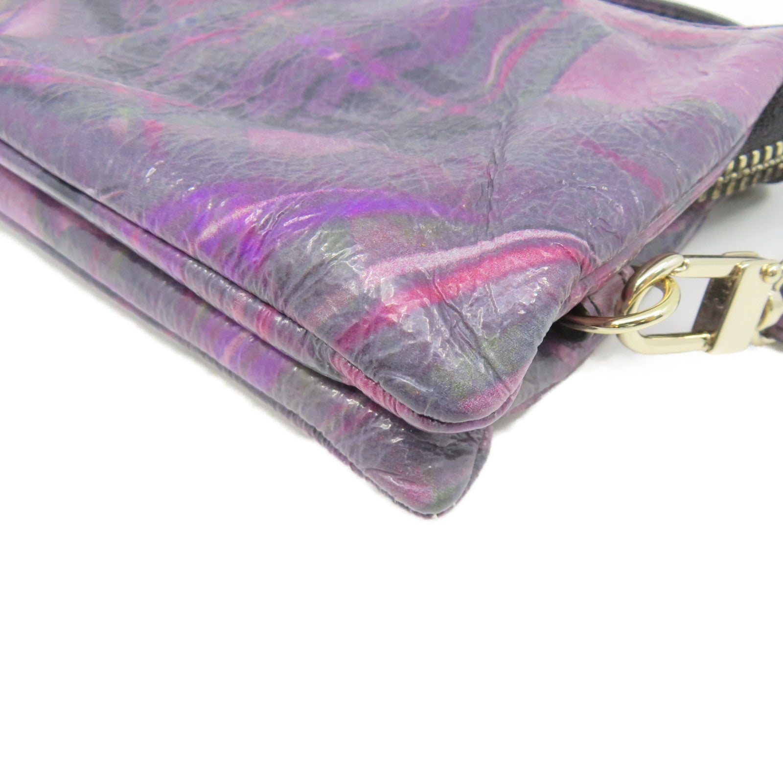 Vivienne Westwood 涂层皮革Shoulder Bag肩背袋紫色