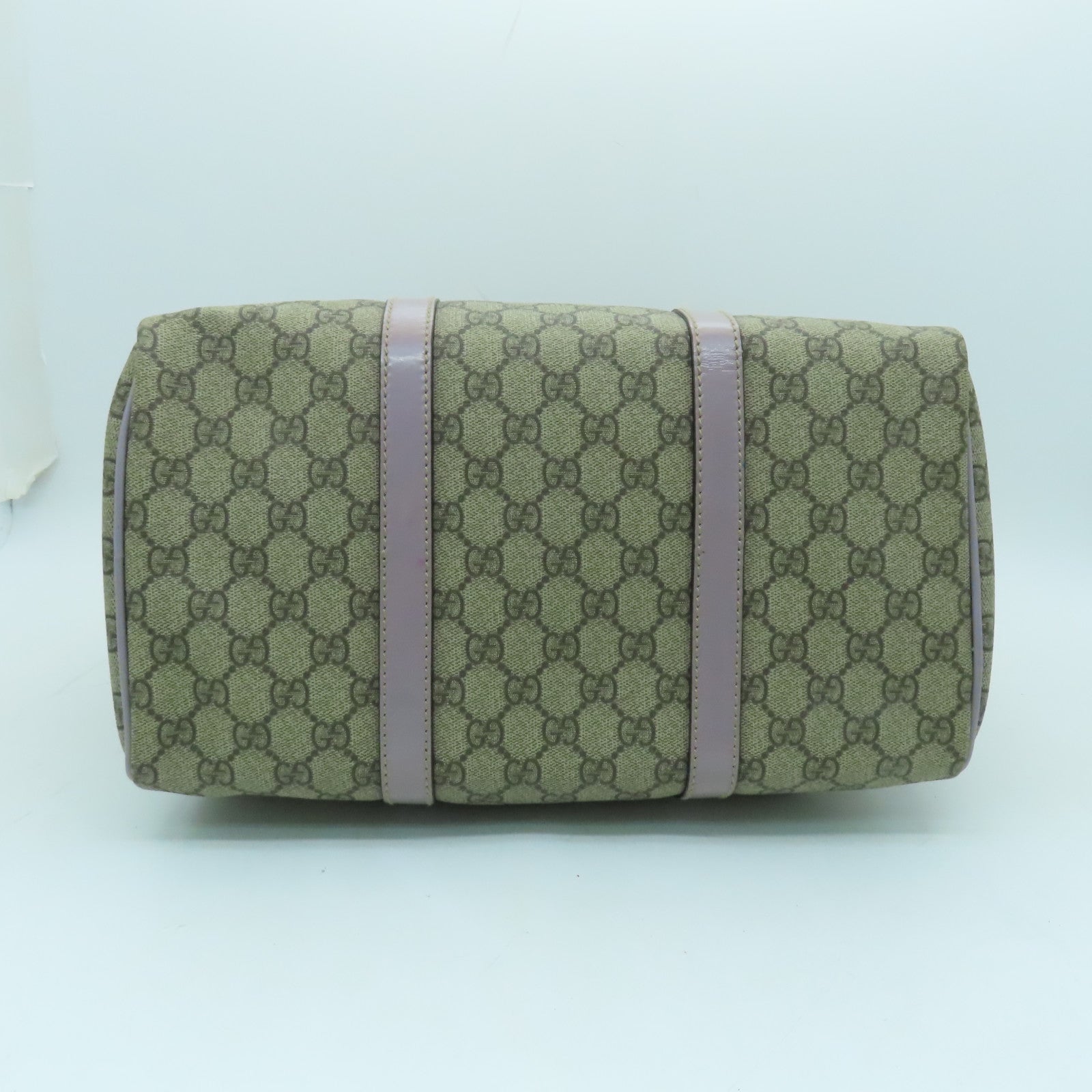 GUCCI PVC Hand Bag金扣波士頓包灰色/紫色