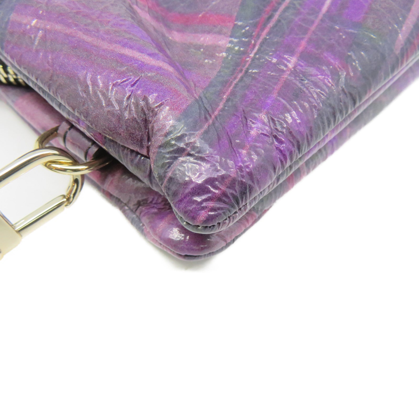 Vivienne Westwood 涂层皮革Shoulder Bag肩背袋紫色