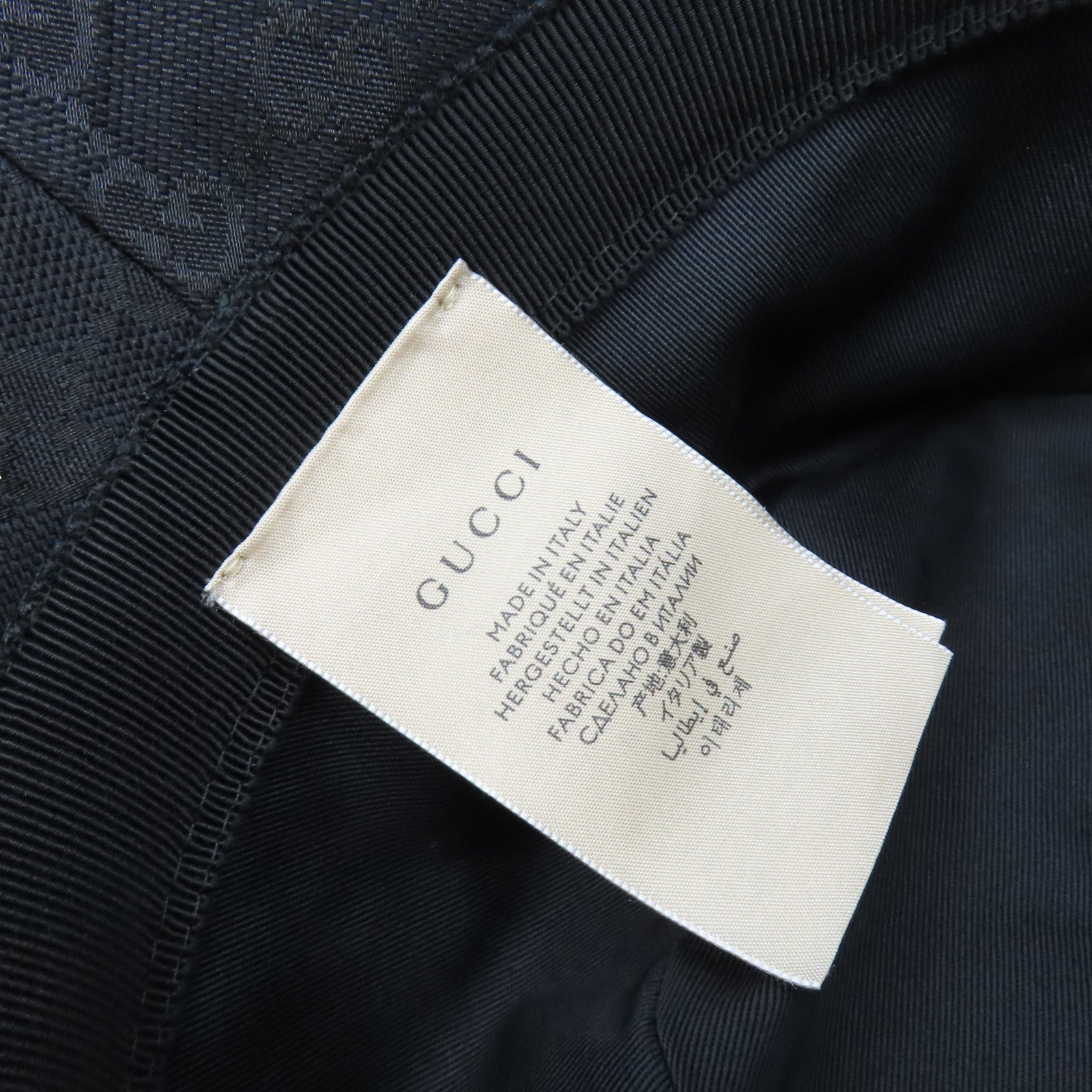 GUCCI GG帆布Bagetto Hat帽子黑色