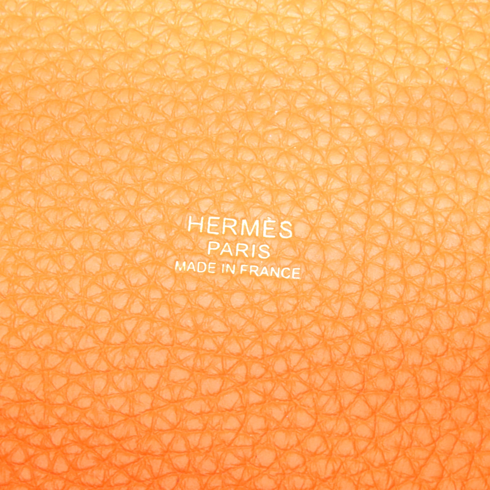 HERMES Clemence皮革Picotin PM金扣手挽袋橙色