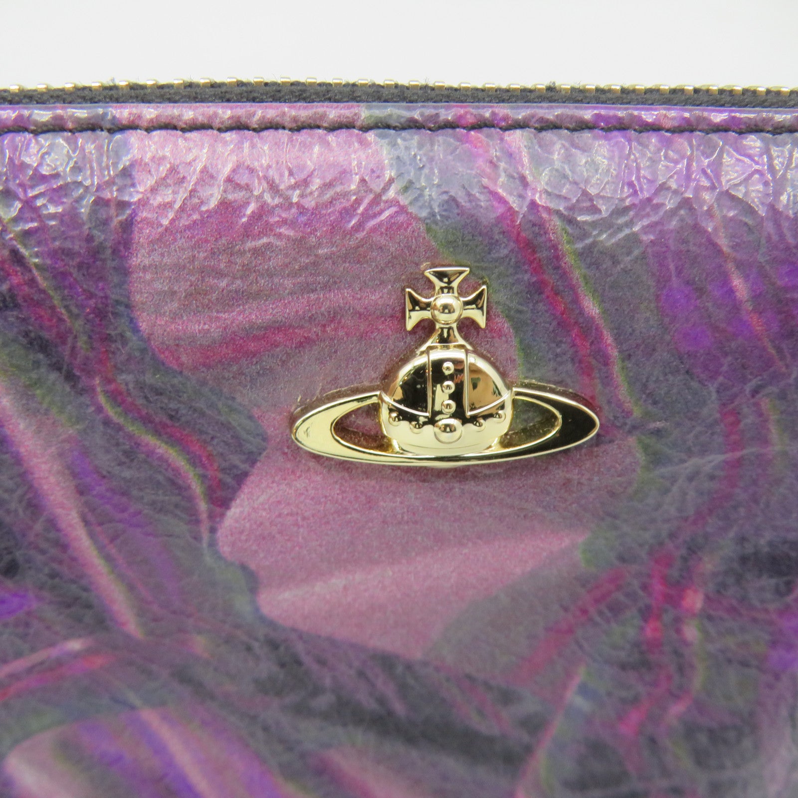 Vivienne Westwood 涂层皮革Shoulder Bag肩背袋紫色