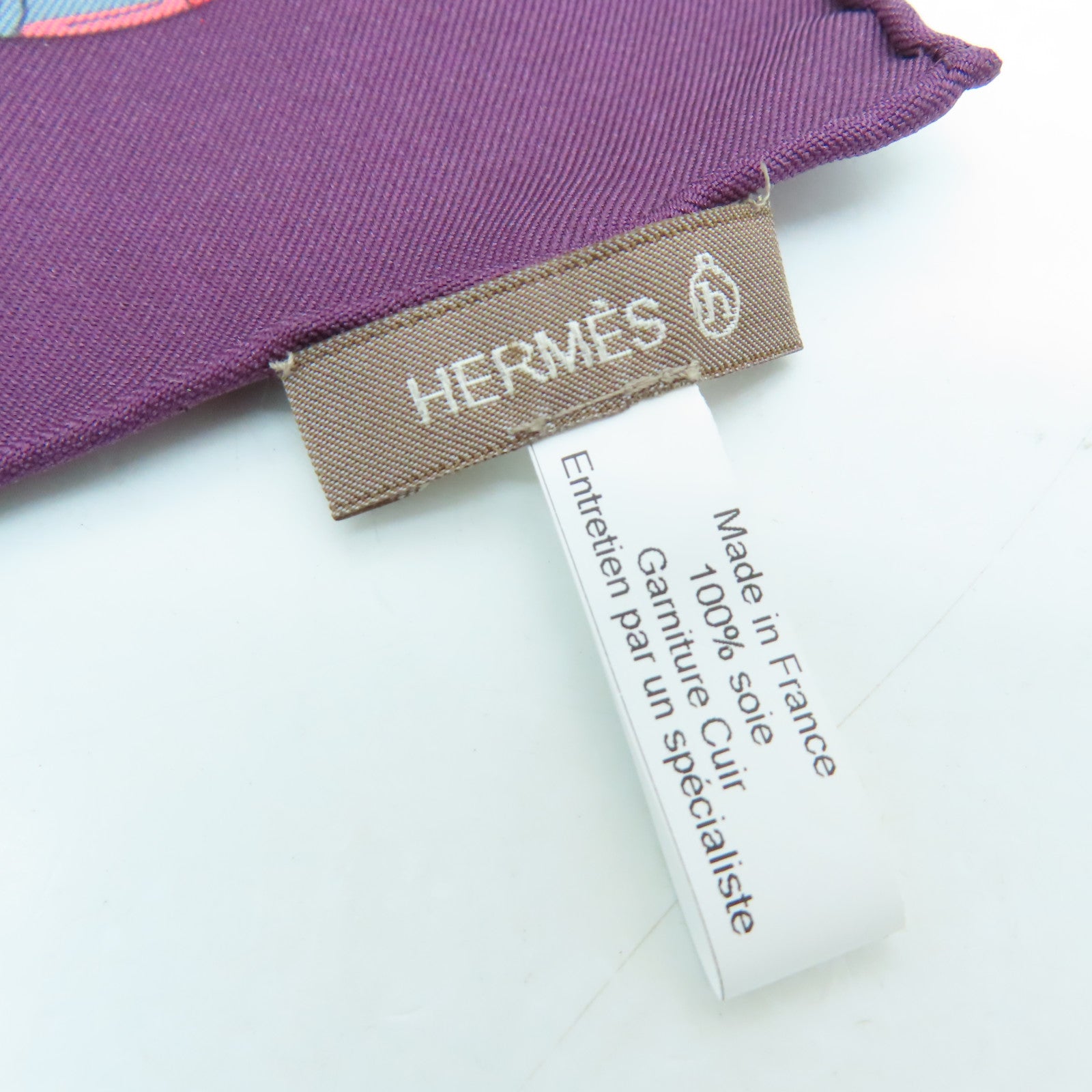 HERMES 絲質Scarf頸巾紫色