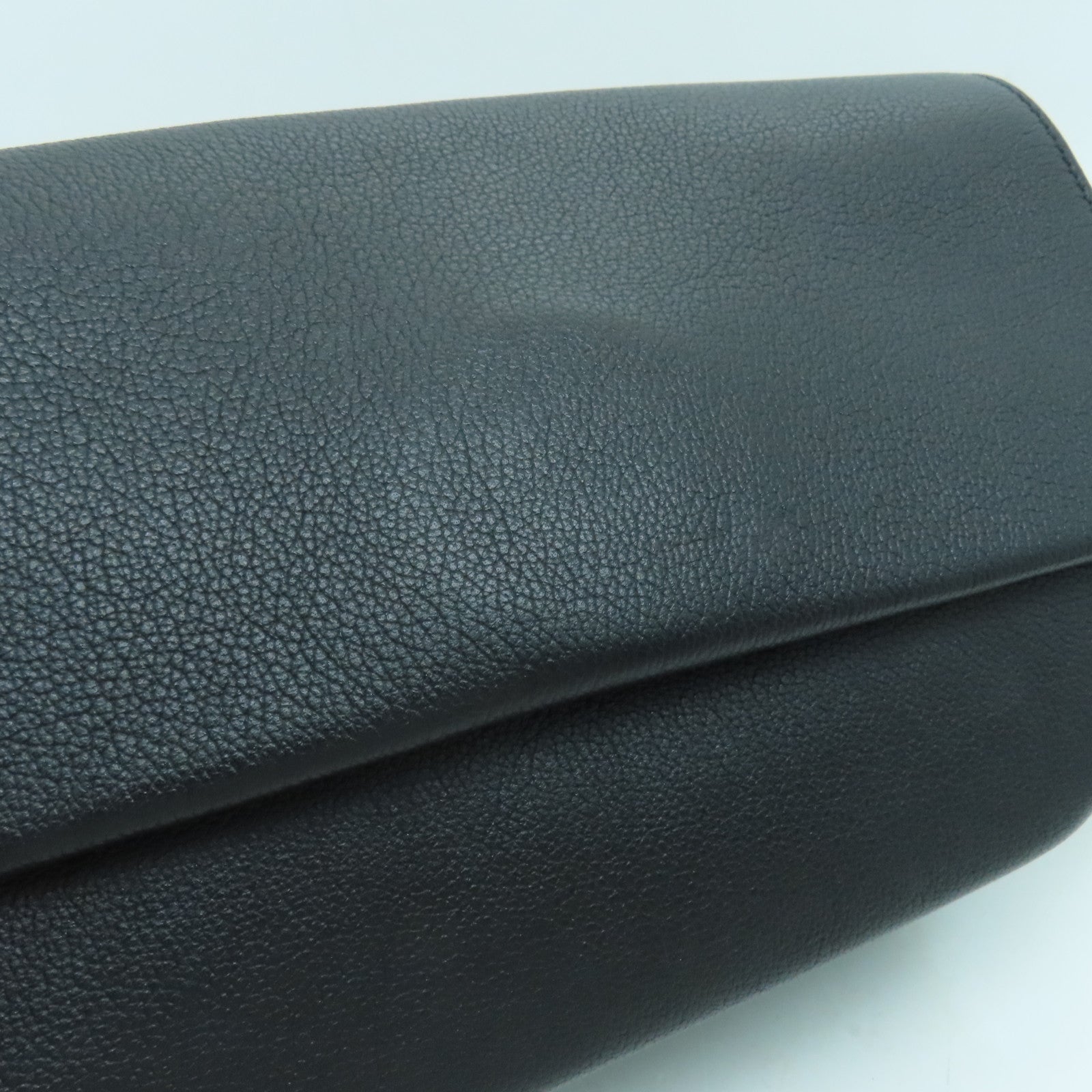 HERMES Evercolor皮革Opli 24银扣肩背袋黑色