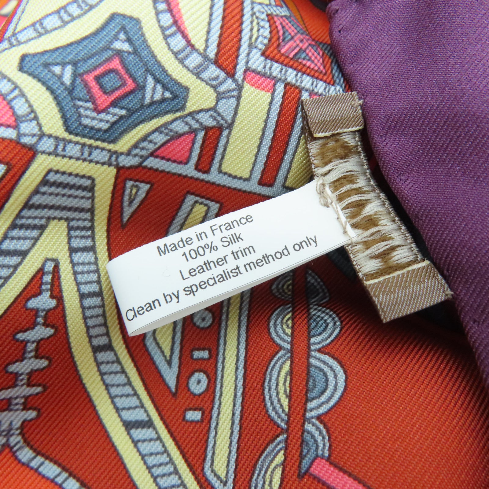 HERMES 絲質Scarf頸巾紫色