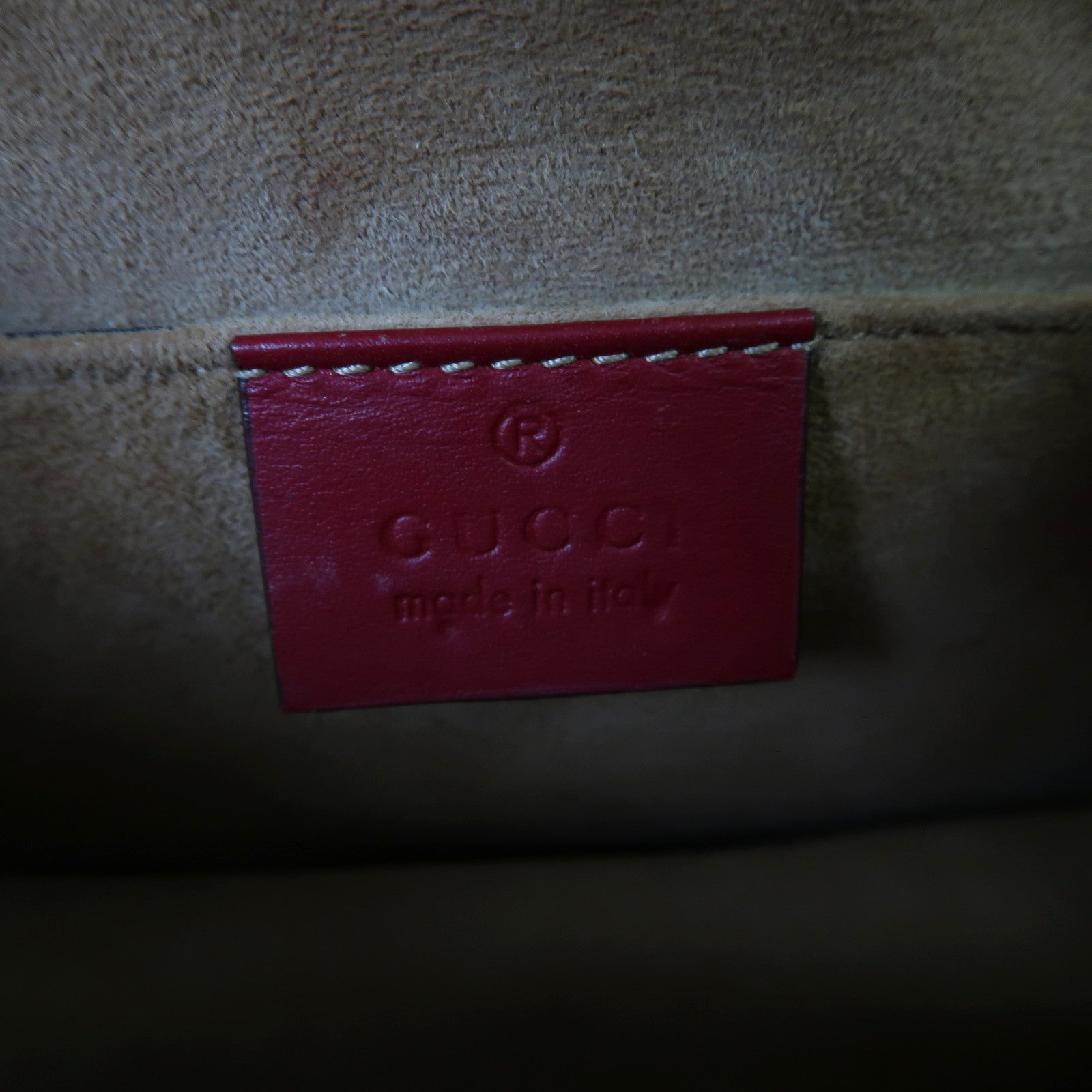 GUCCI 牛皮皮革Sylvie Shoulder Bag金扣手挽肩背兩用袋紅色
