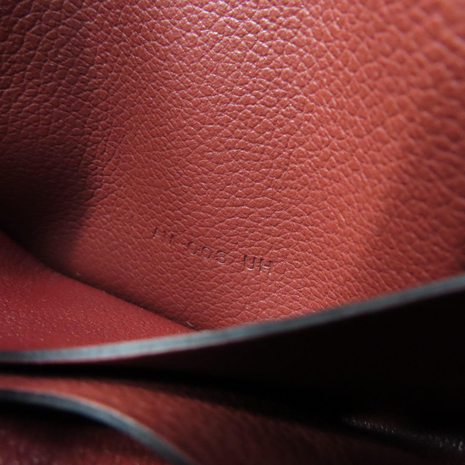HERMES 【激減優惠】Evercolor皮革Roulis Slim金扣錢包愛馬仕紅色