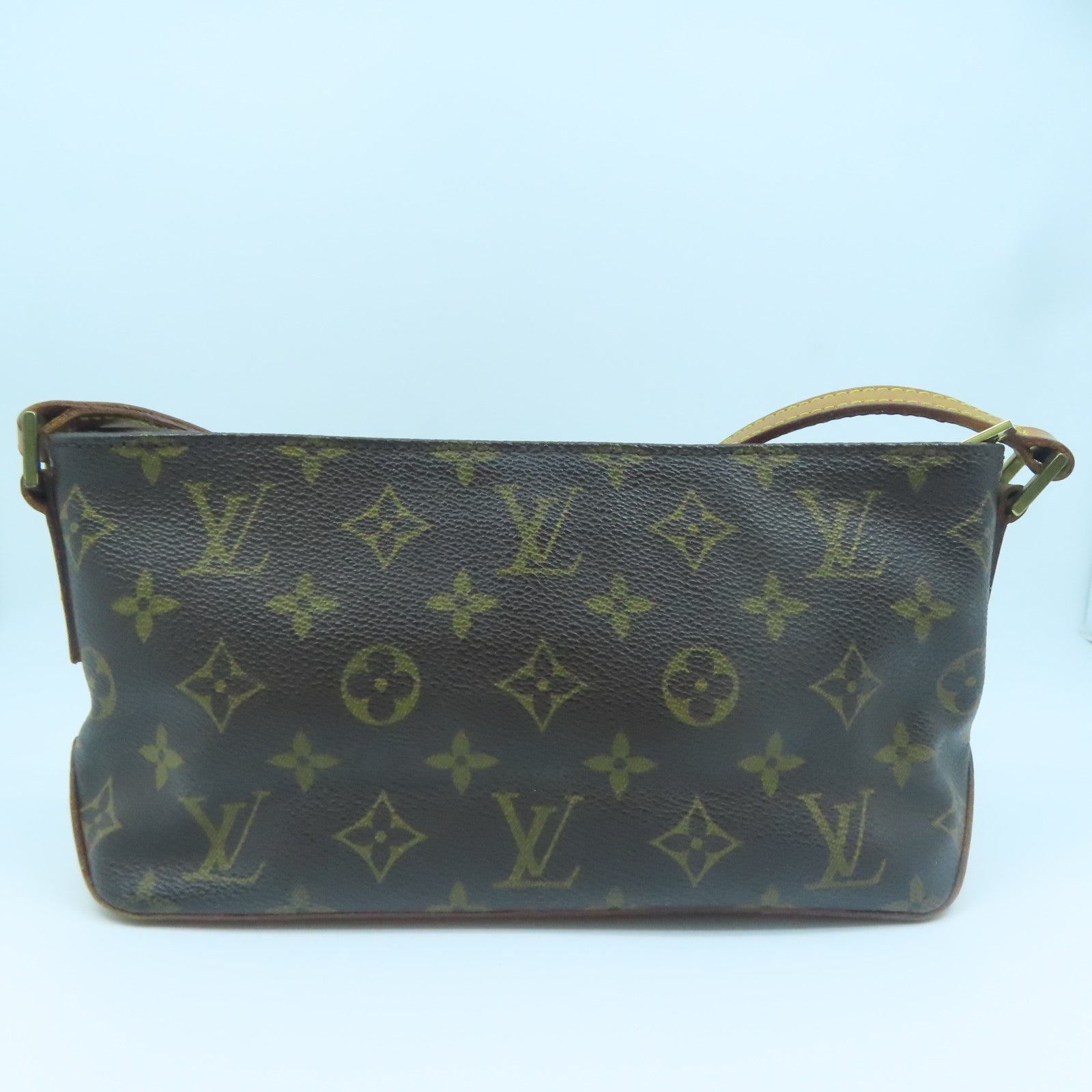LOUIS VUITTON Monogram Trotteur金扣肩背袋啡色