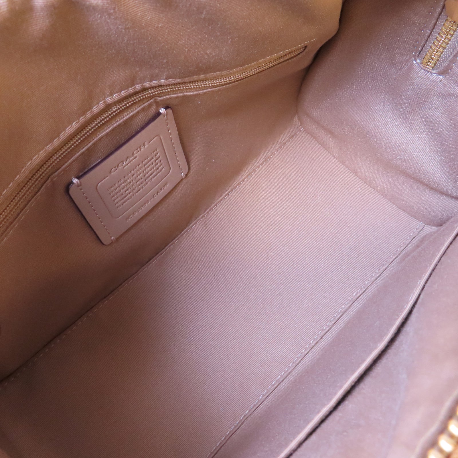 COACH 塗層帆布Rowan Satchel Handbag手挽肩背兩用袋米白色