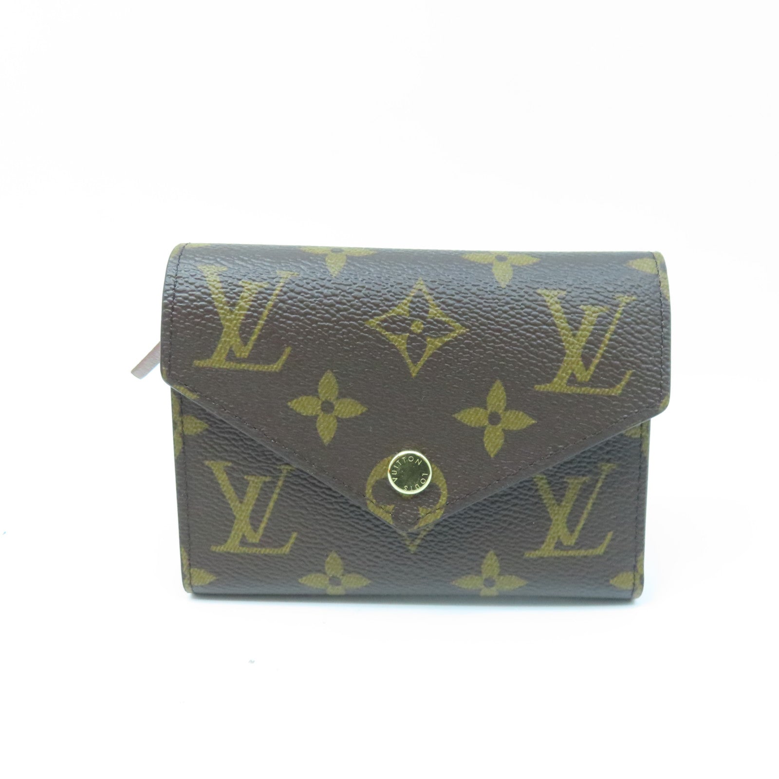 LOUIS VUITTON Monogram Victorine金扣錢包棕色