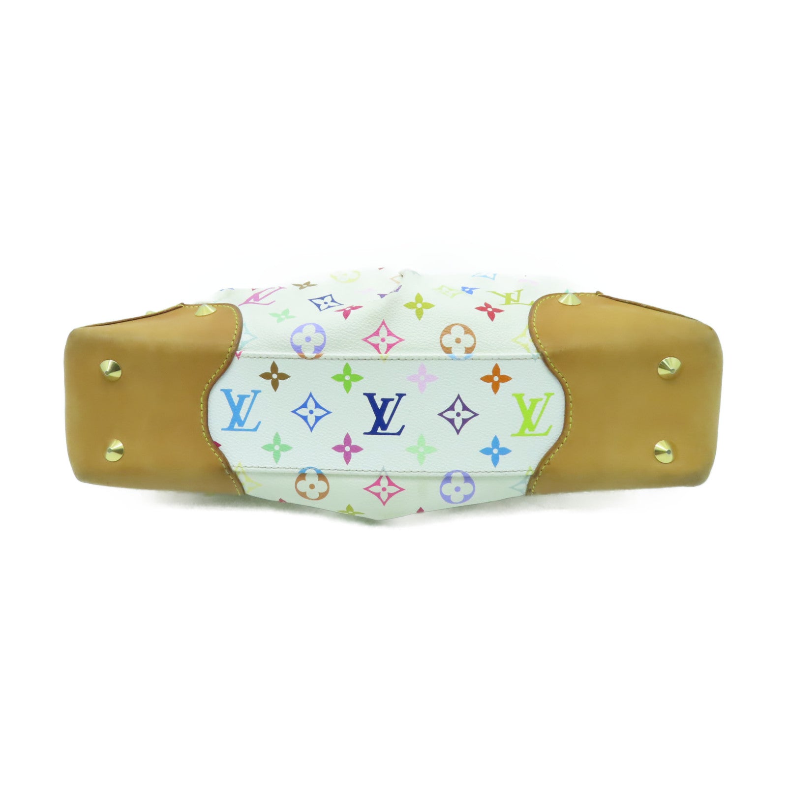 LOUIS VUITTON Monogram Multicolore Judy MM金扣手挽肩背兩用袋白色/彩色