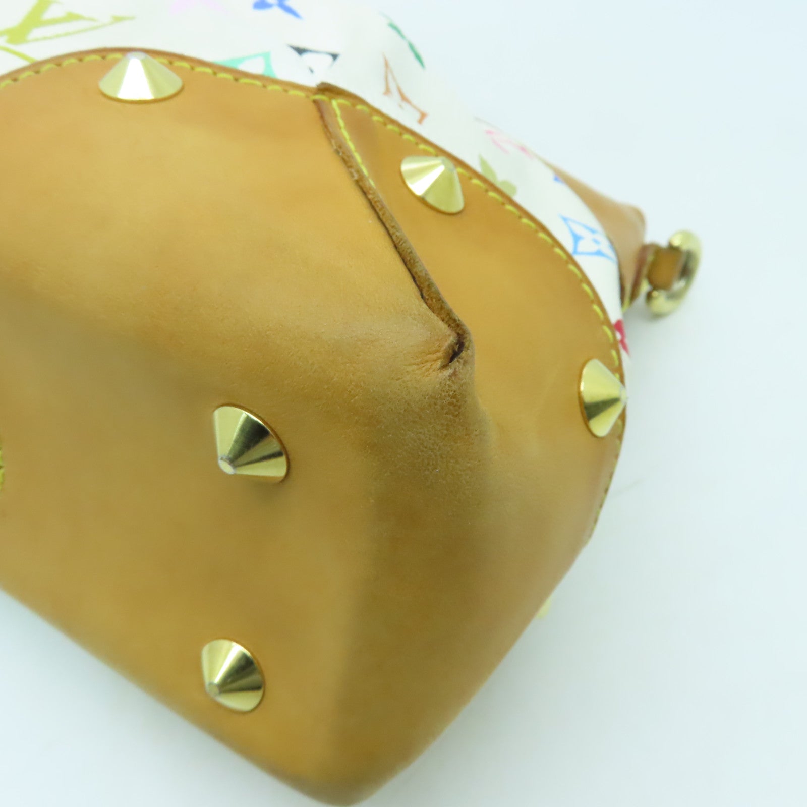 LOUIS VUITTON Monogram Multicolore Judy MM金扣手挽肩背兩用袋白色/彩色