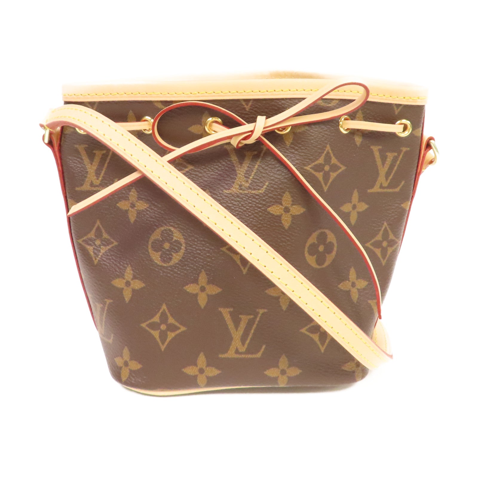 LOUIS VUITTON Monogram Nano Noe Shoulder Bag肩背袋棕色