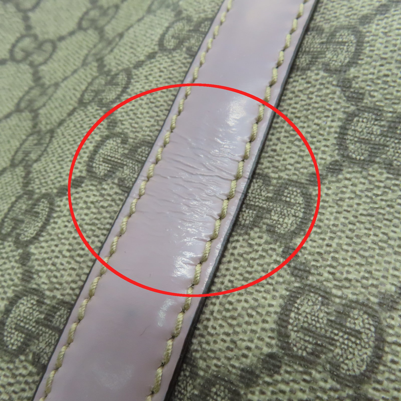 GUCCI PVC Hand Bag金扣波士頓包灰色/紫色