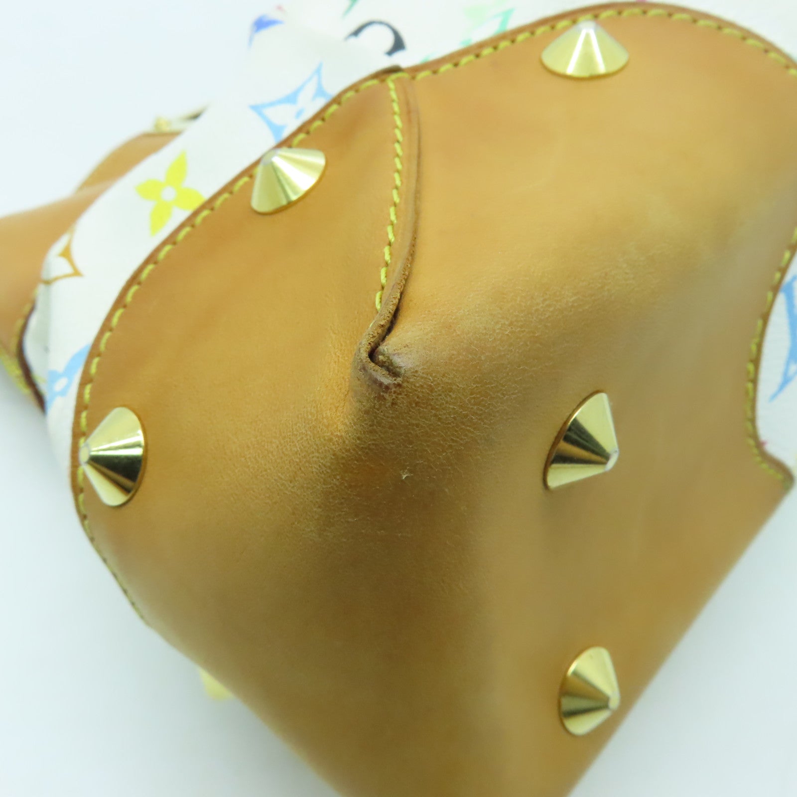 LOUIS VUITTON Monogram Multicolore Judy MM金扣手挽肩背兩用袋白色/彩色