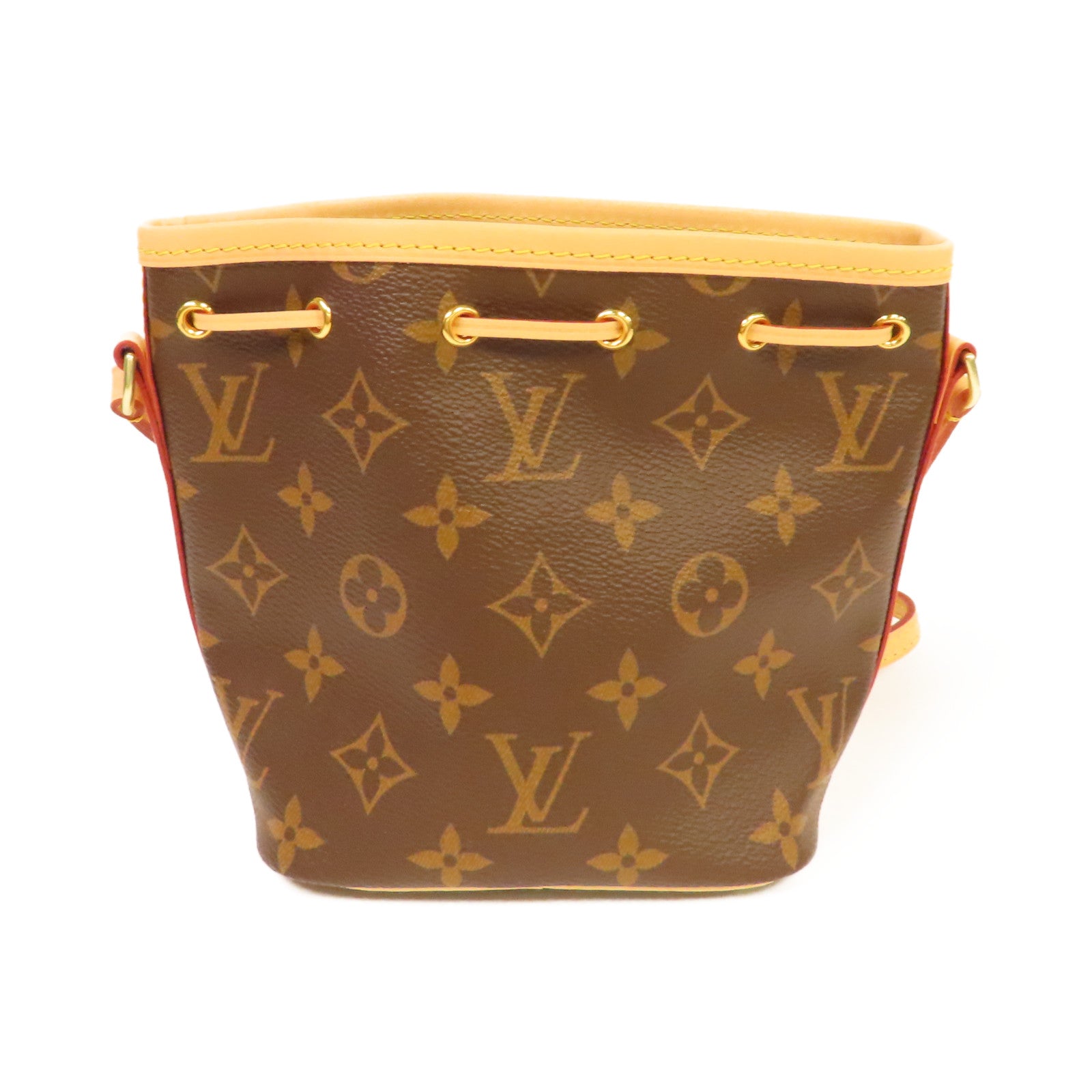 LOUIS VUITTON Monogram Nano Noe Shoulder Bag肩背袋棕色