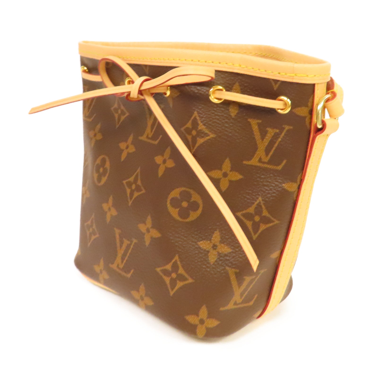 LOUIS VUITTON Monogram Nano Noe Shoulder Bag肩背袋棕色