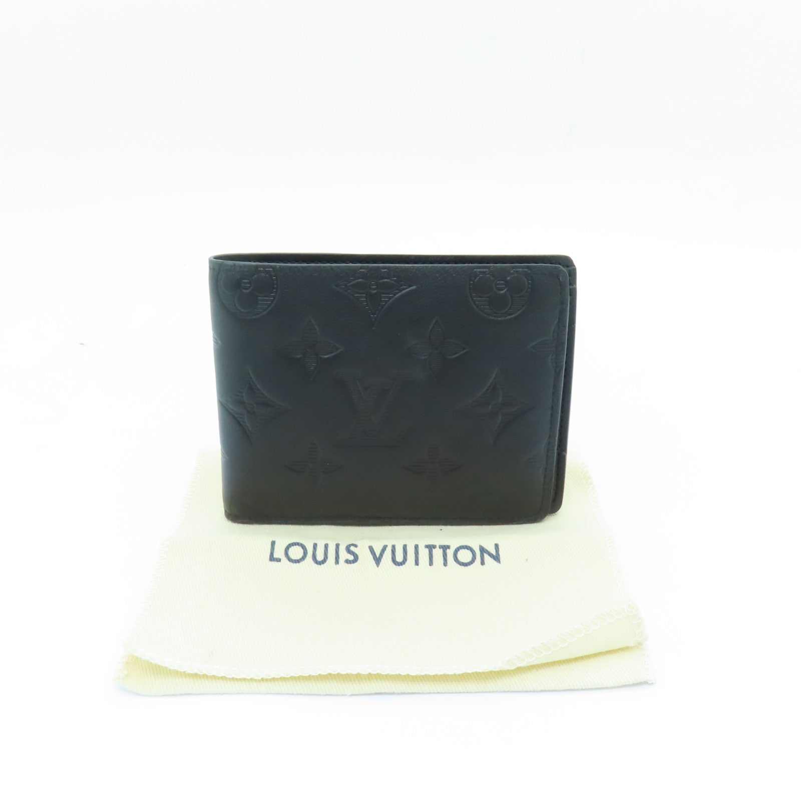 LOUIS VUITTON Monogram Shadow Multiple Wallet錢包黑色