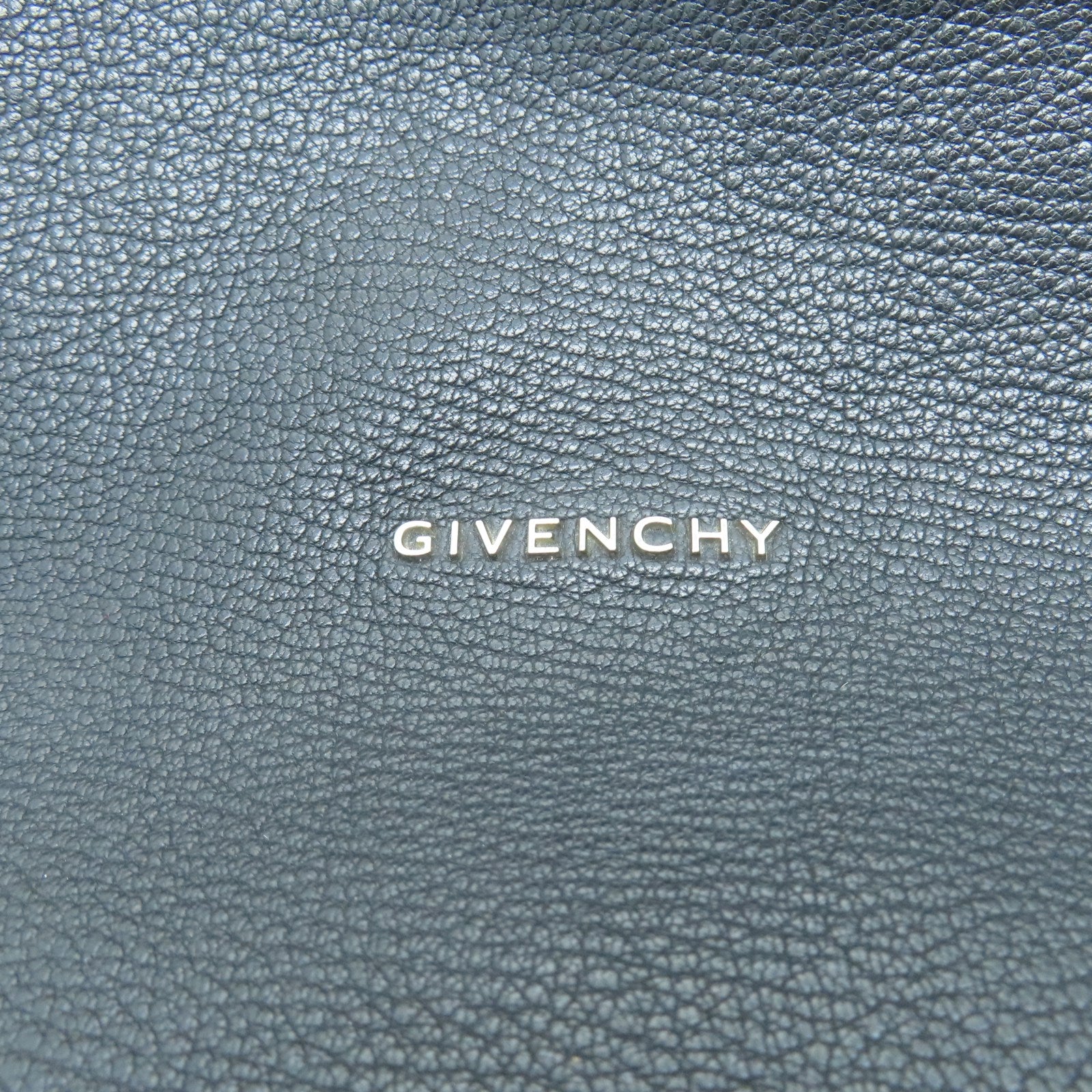 GIVENCHY 牛皮皮革Pandora银扣手挽肩背两用袋黑色