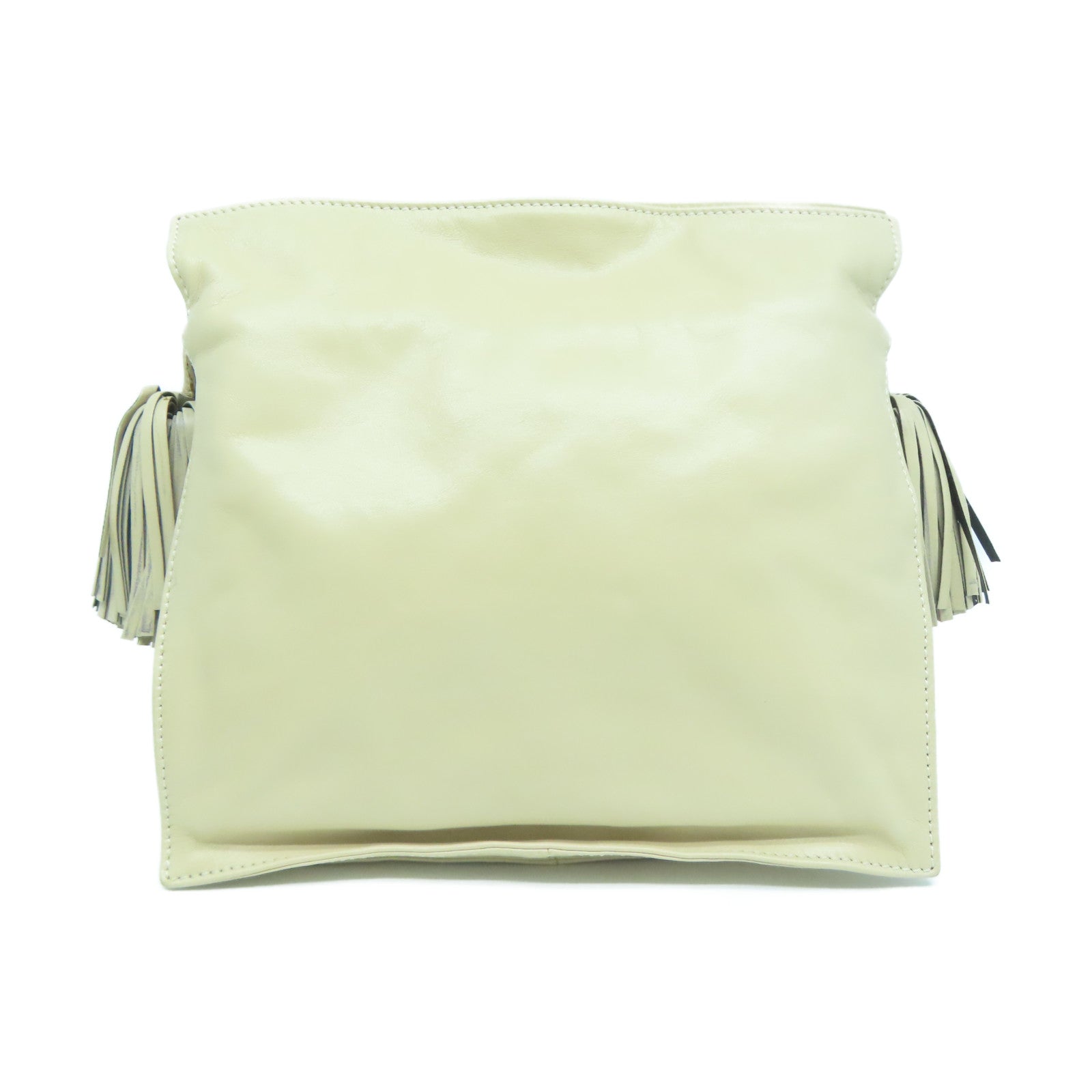 LOEWE 【激減優惠】牛皮皮革Shoulder Bag銀扣肩背袋杏色