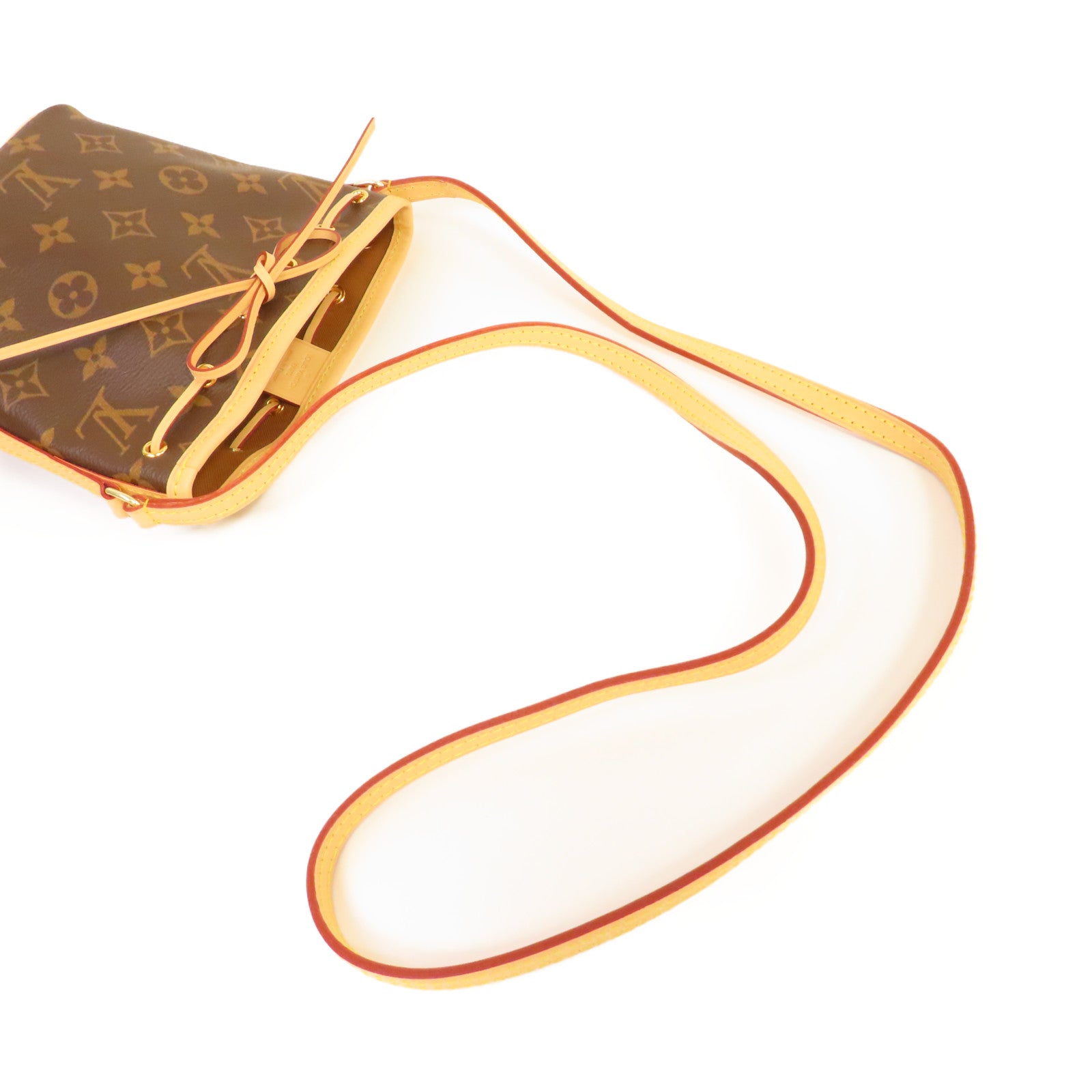 LOUIS VUITTON Monogram Nano Noe Shoulder Bag肩背袋棕色