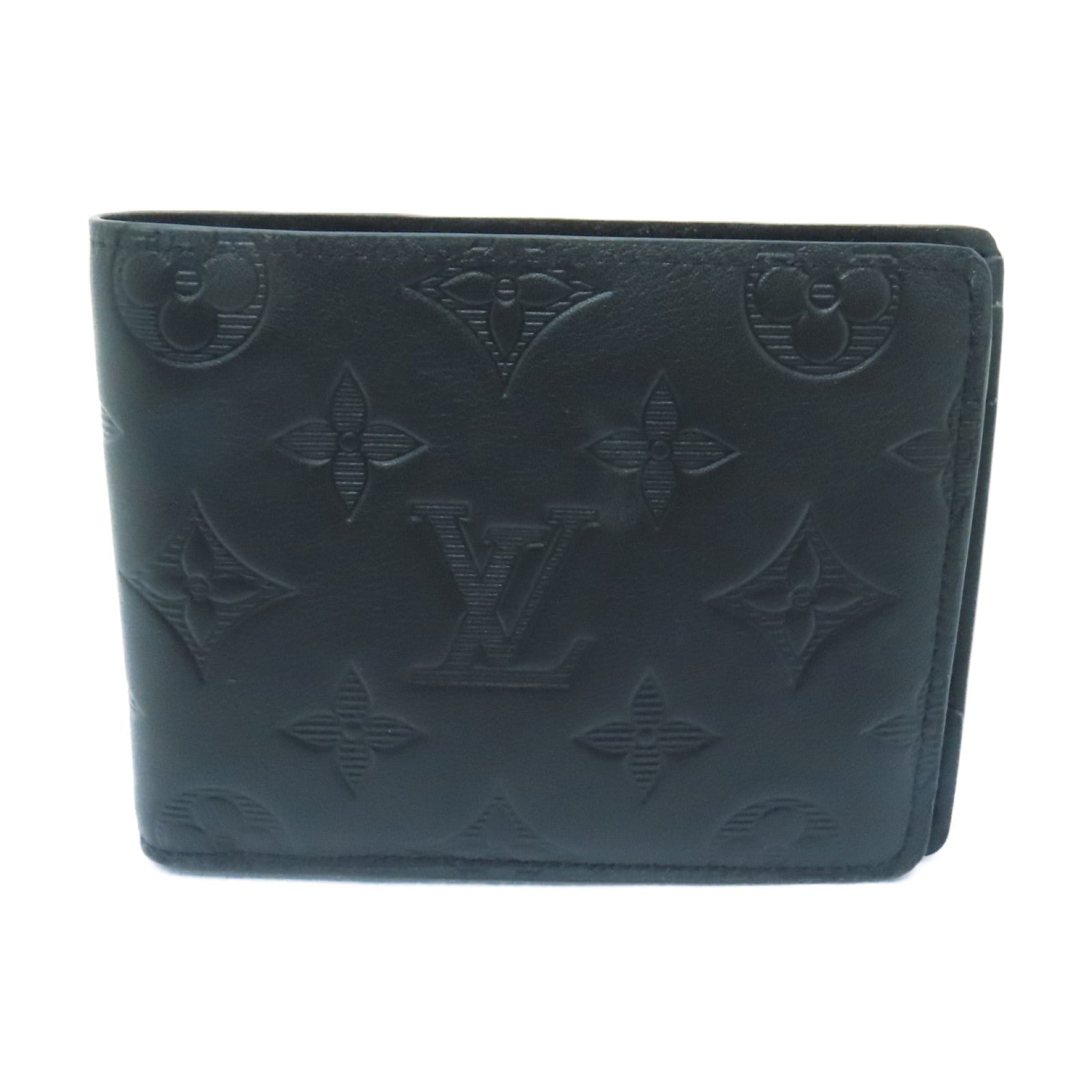 LOUIS VUITTON Monogram Shadow Multiple Wallet錢包黑色