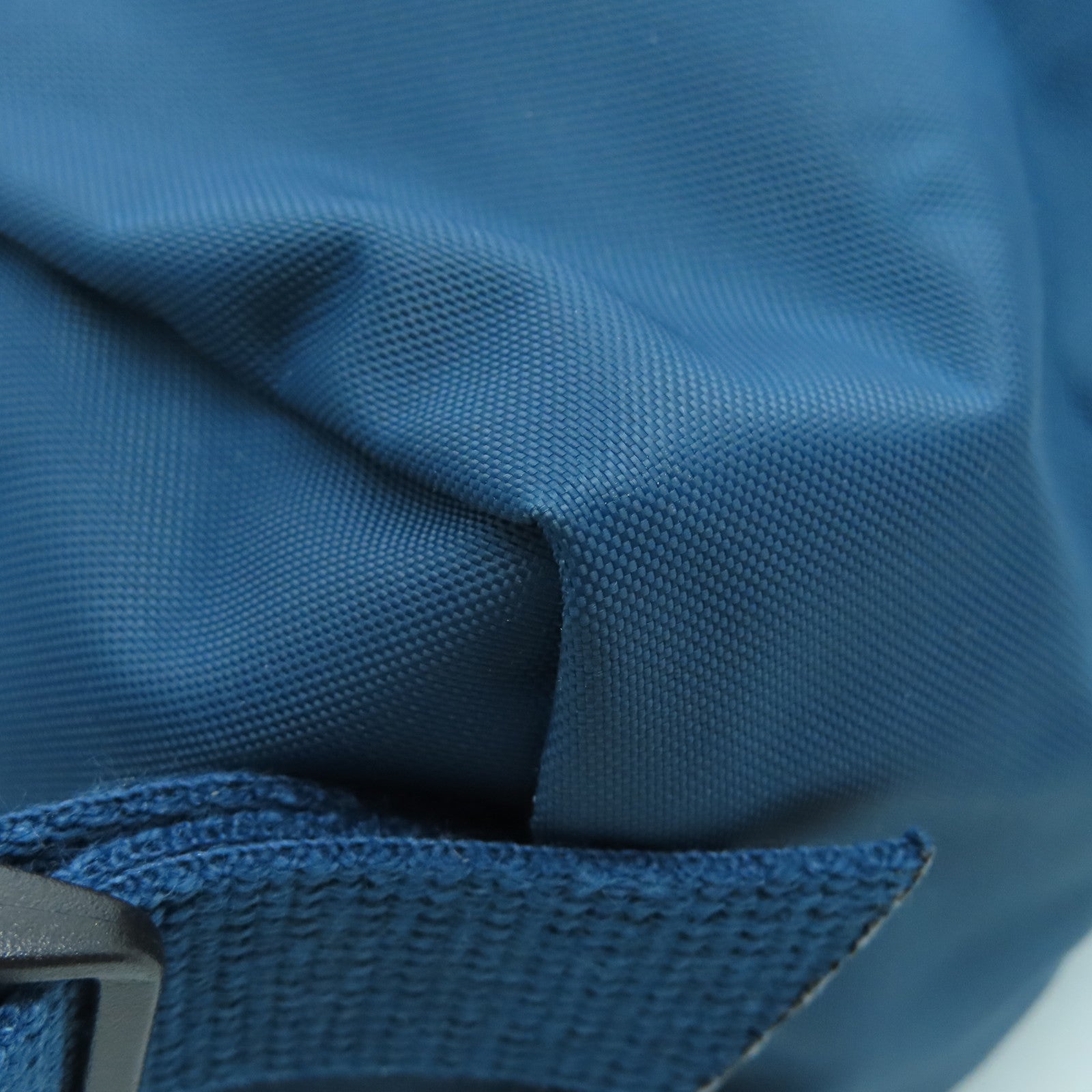 Longchamp Nylon Backpack Silver Buckle Backpack Blue