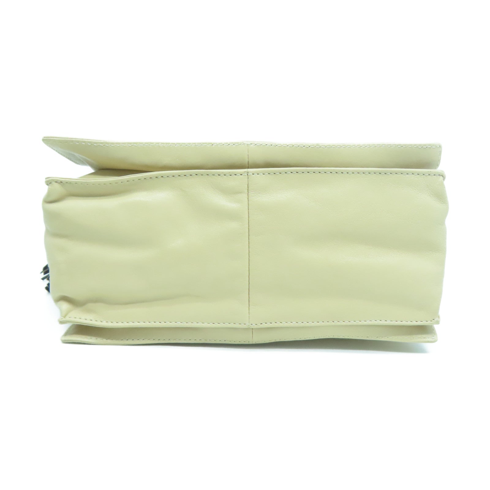 LOEWE 【激減優惠】牛皮皮革Shoulder Bag銀扣肩背袋杏色