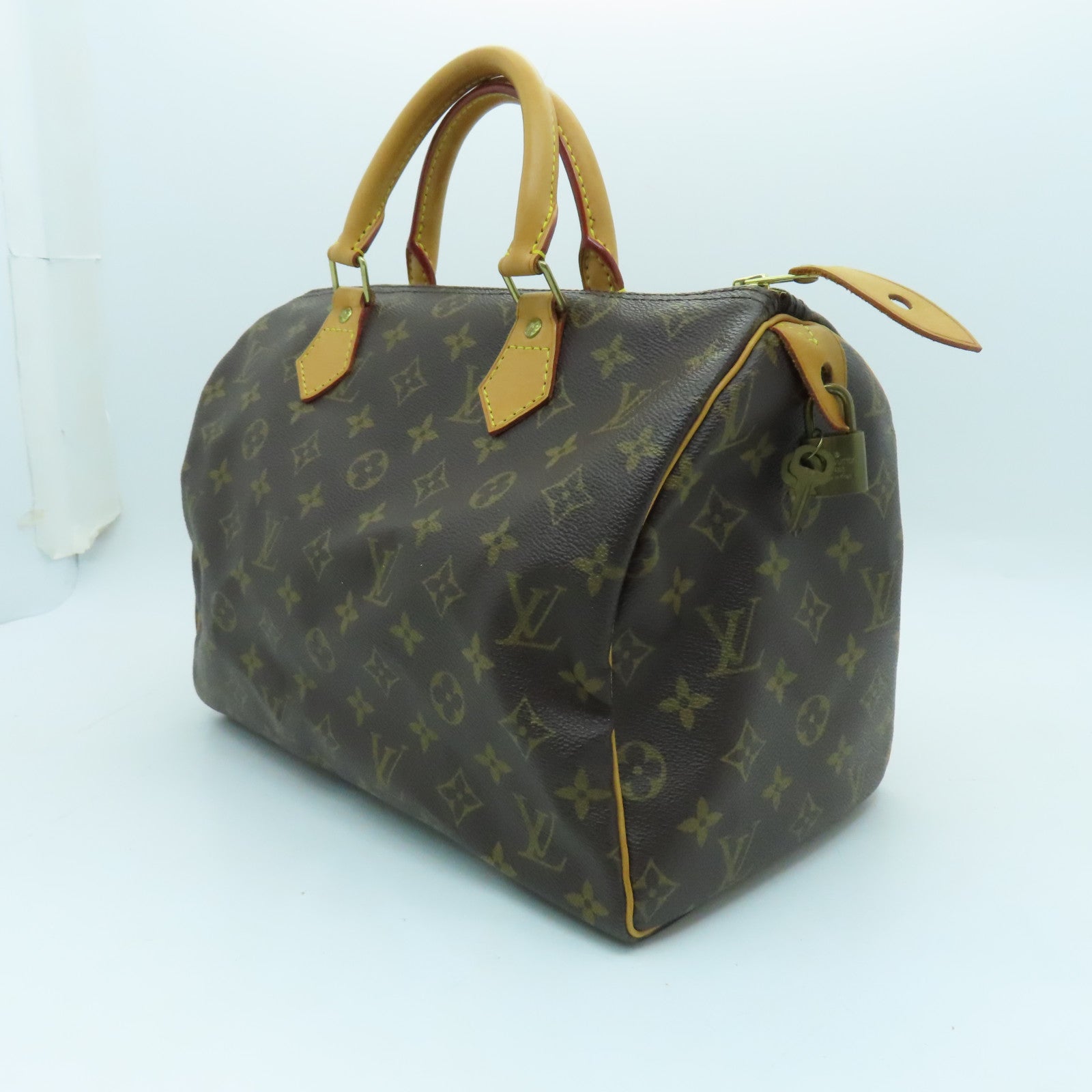 LOUIS VUITTON 【激減優惠】Monogram Speedy 30金扣手挽袋棕色