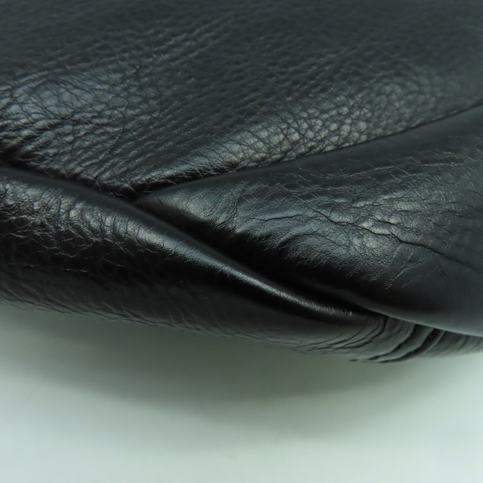 BALENCIAGA 牛皮皮革Waist Bag銀扣腰包黑色