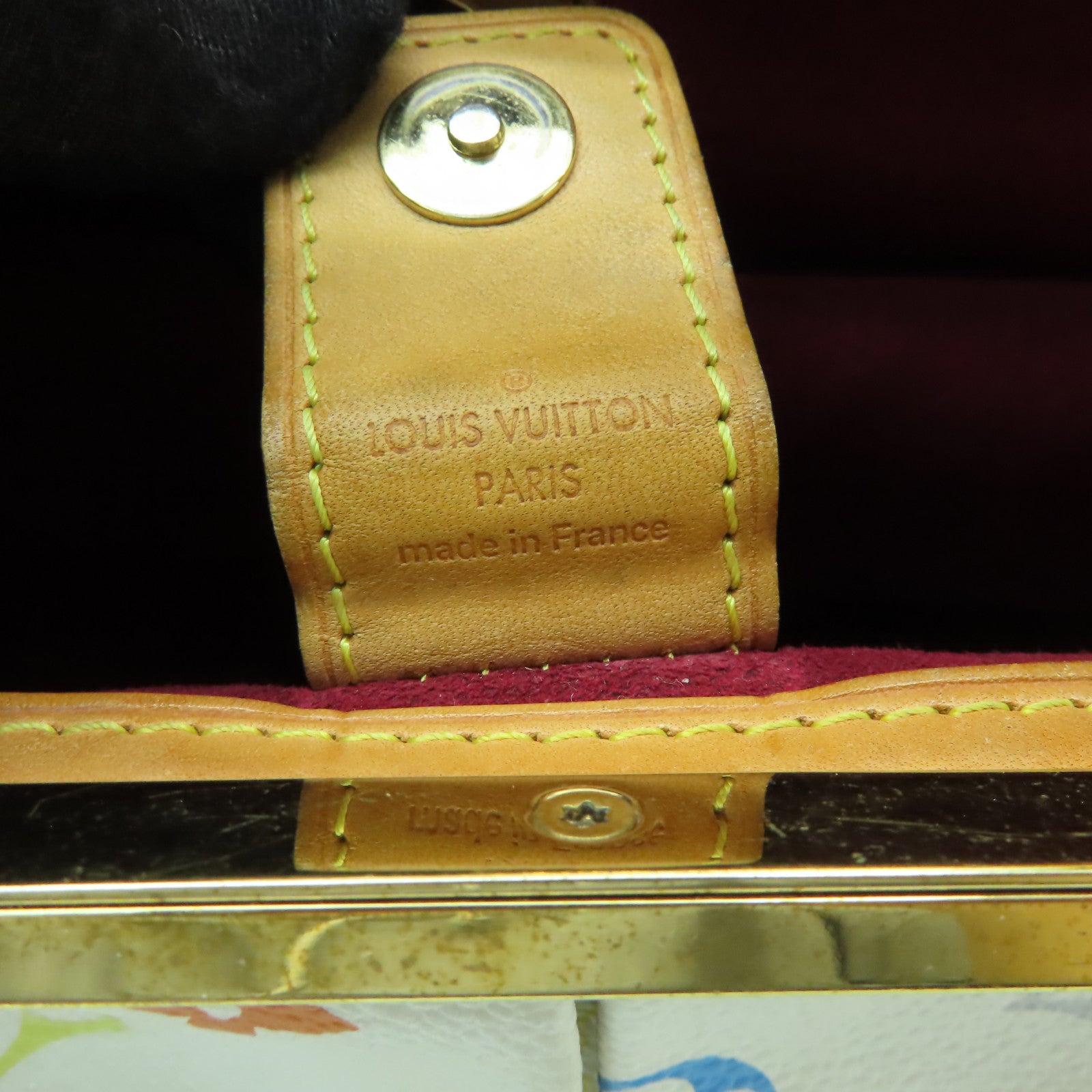 LOUIS VUITTON Monogram Multicolore Judy MM金扣手挽肩背兩用袋白色/彩色