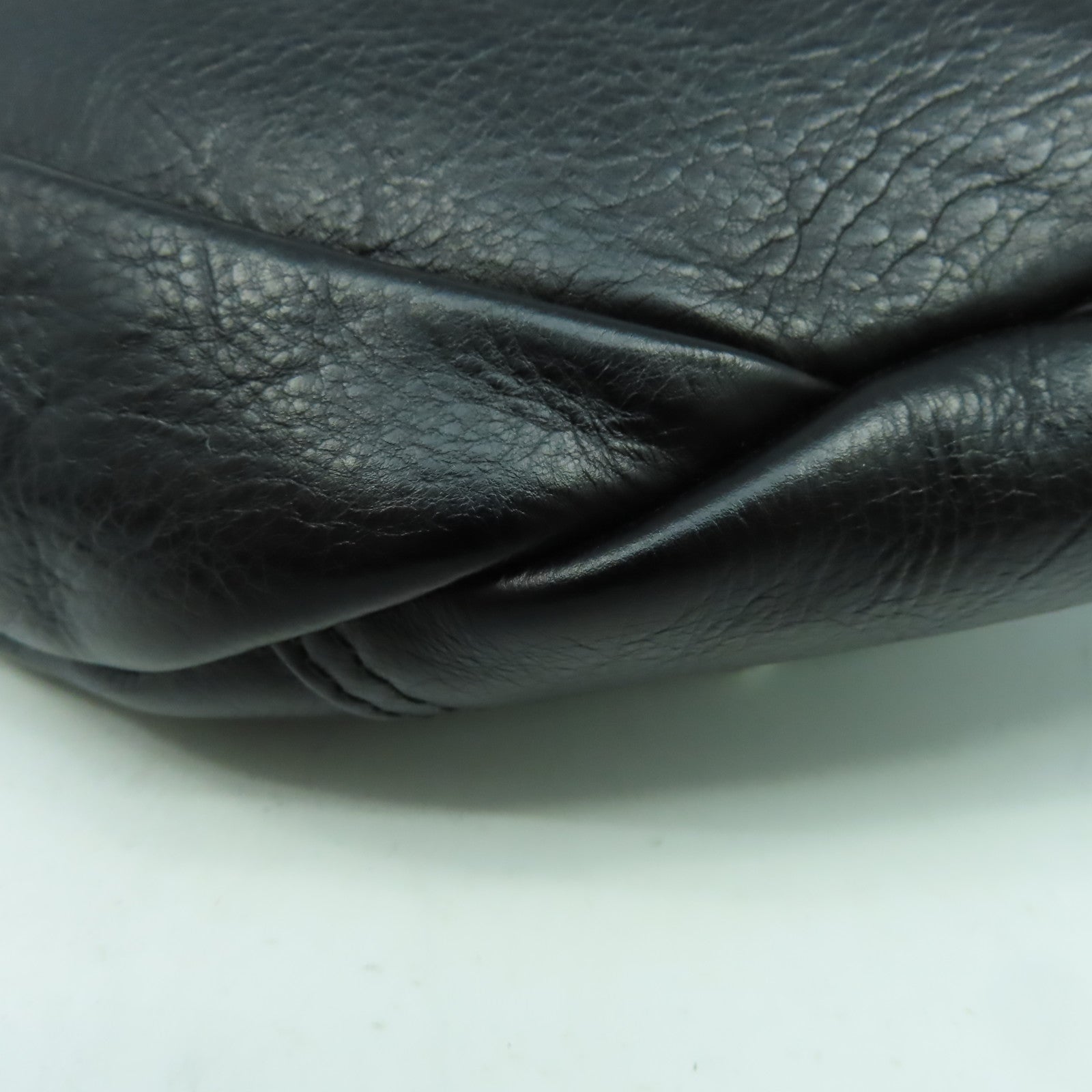 BALENCIAGA 牛皮皮革Waist Bag銀扣腰包黑色