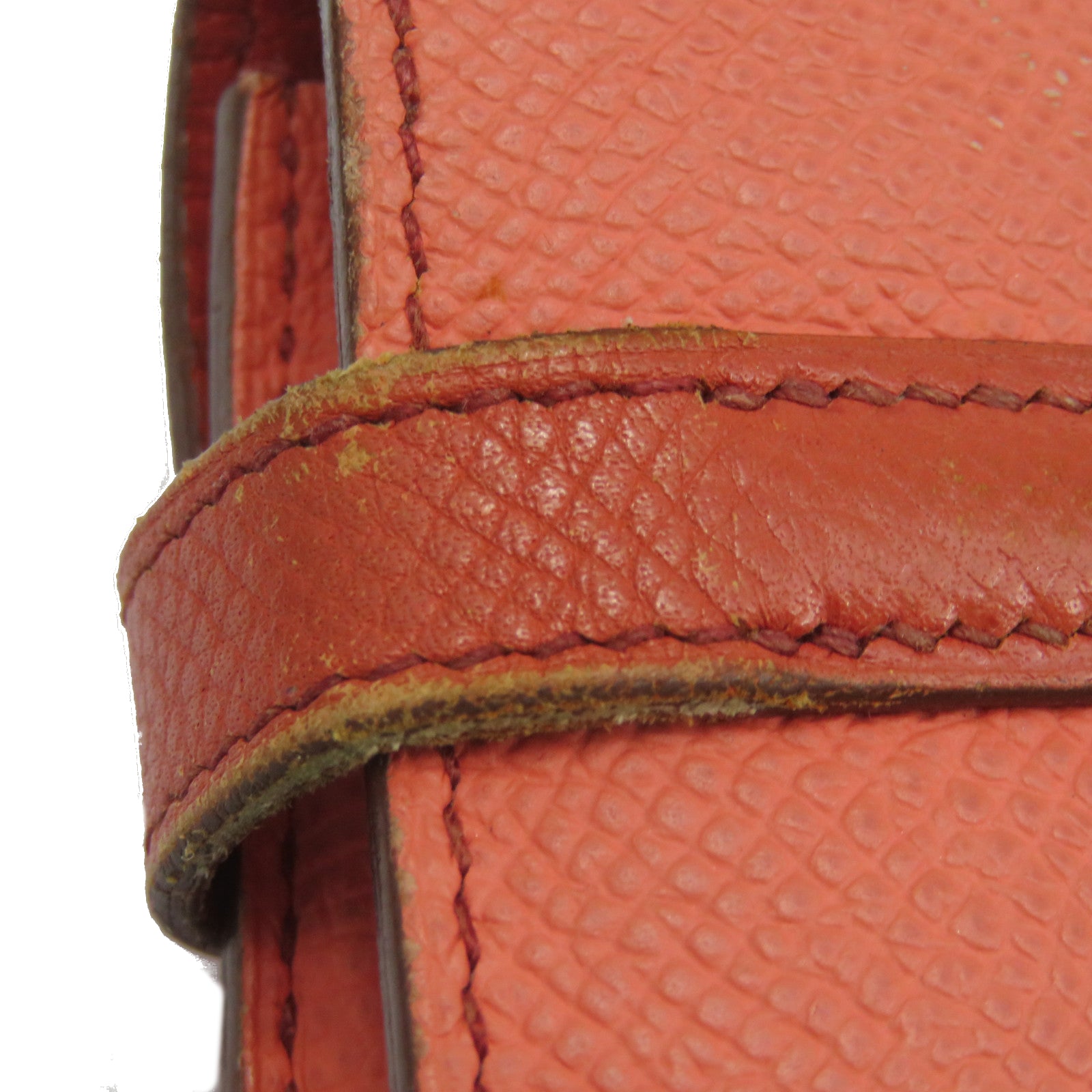HERMES 【激減優惠】Epsom皮革Kelly Wallet銀扣長錢包紅色