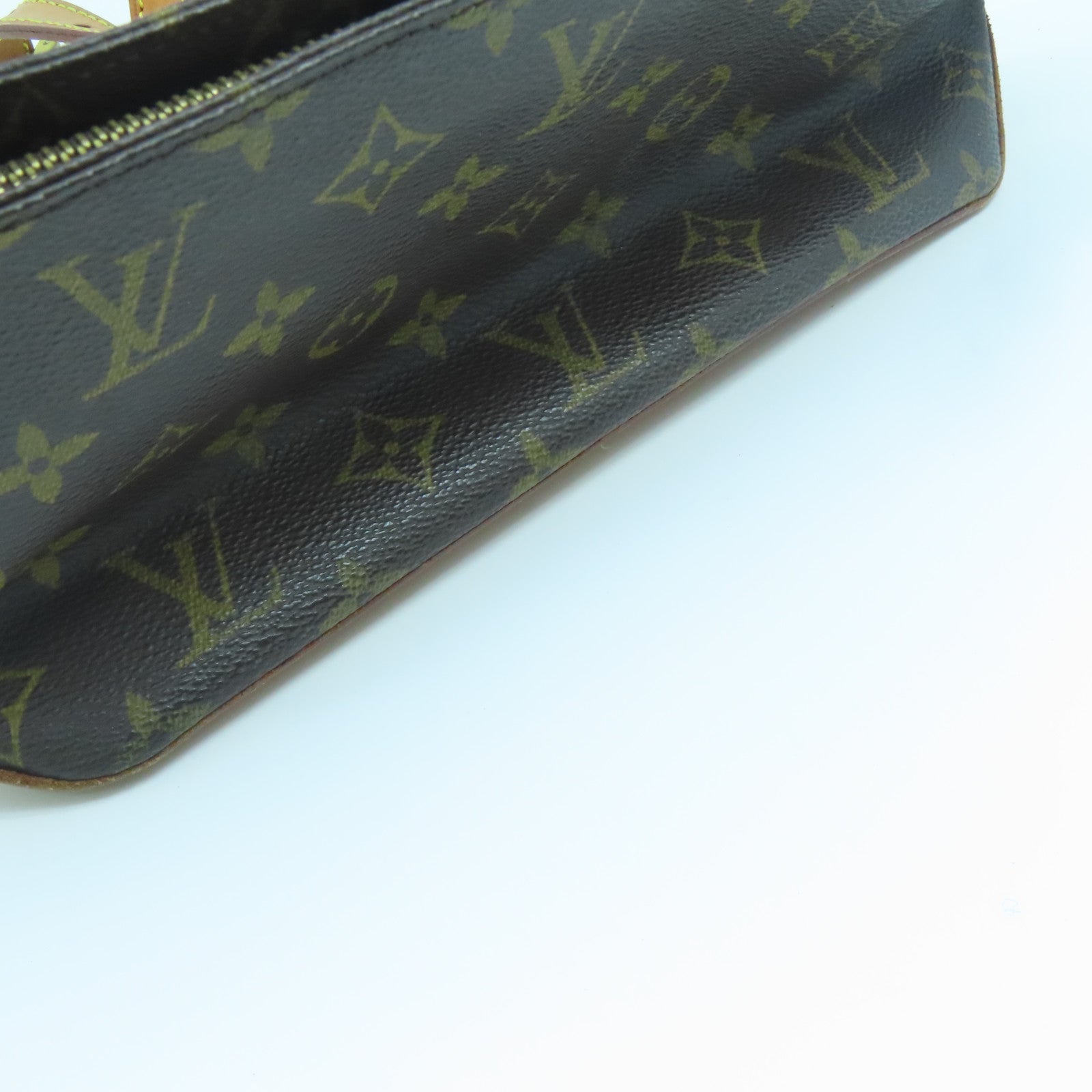 LOUIS VUITTON Monogram Trotteur金扣肩背袋啡色