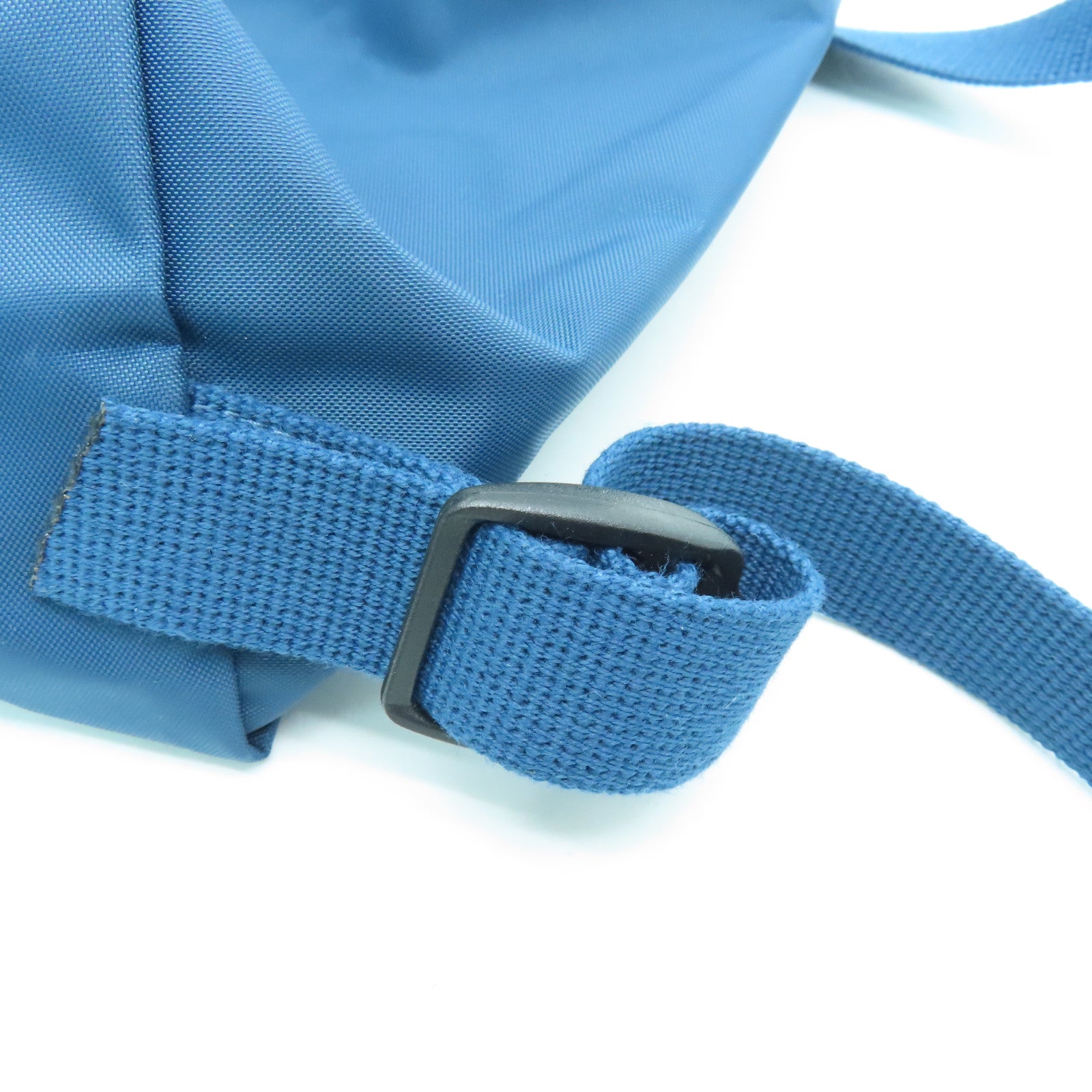 Longchamp Nylon Backpack Silver Buckle Backpack Blue