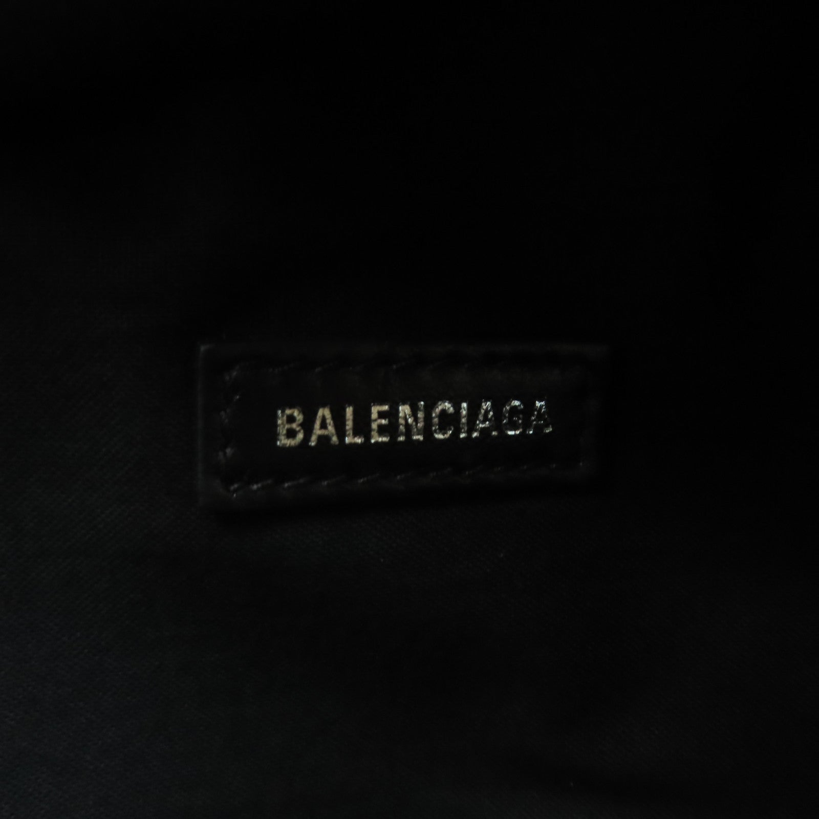 BALENCIAGA 牛皮皮革Waist Bag銀扣腰包黑色