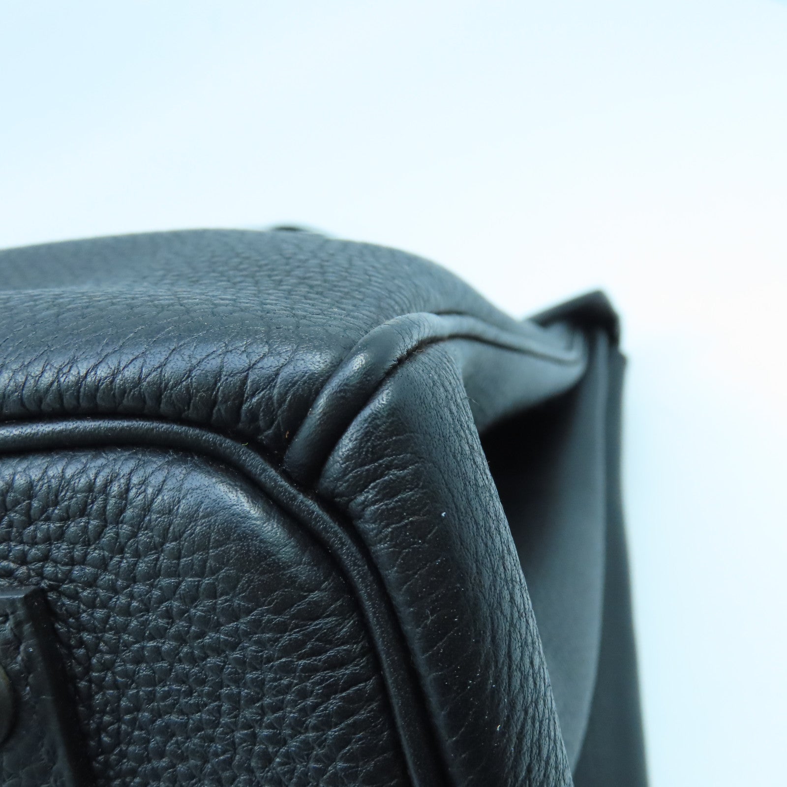 HERMES Togo皮革Birkin 35銀扣手挽袋黑色