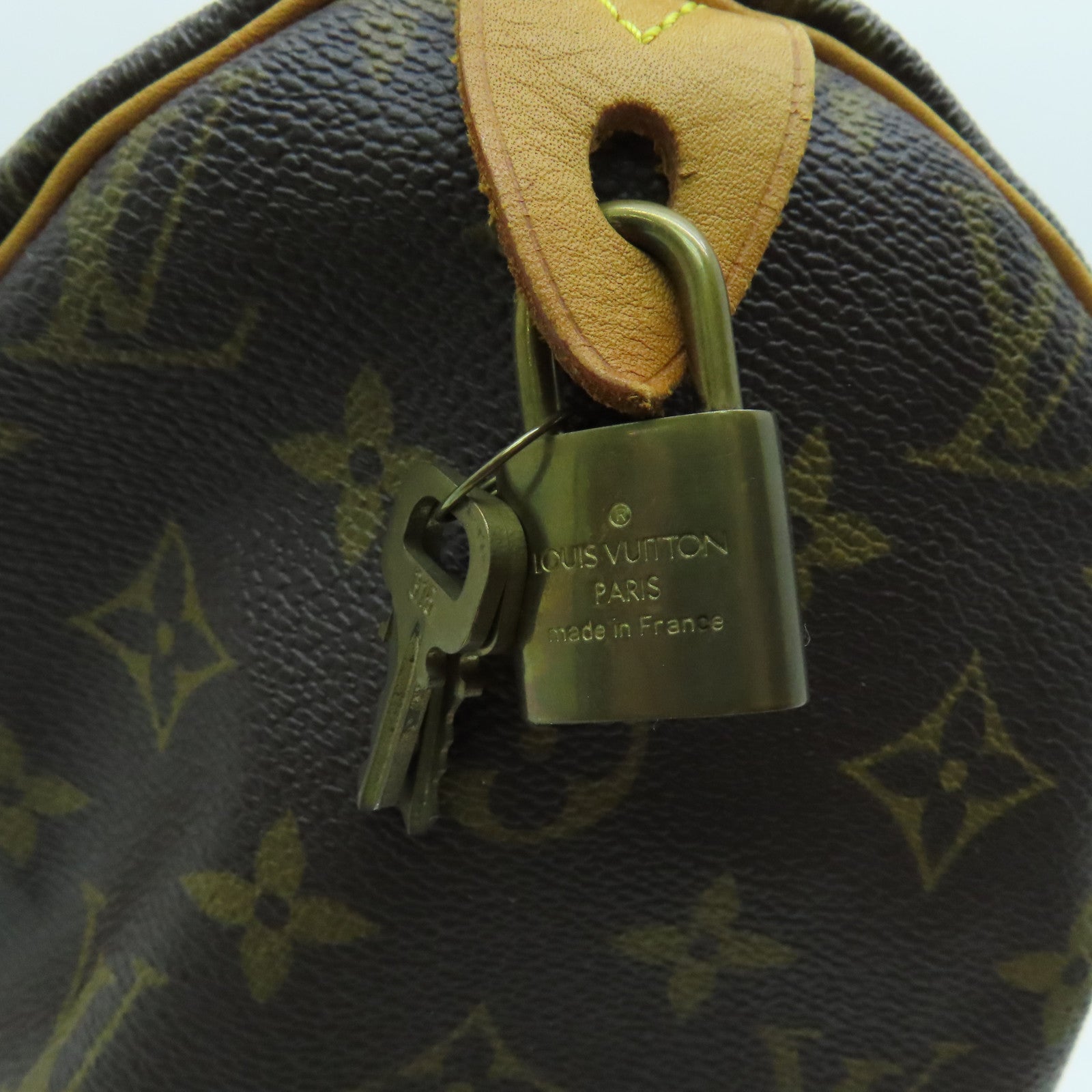 LOUIS VUITTON 【激減優惠】Monogram Speedy 30金扣手挽袋棕色