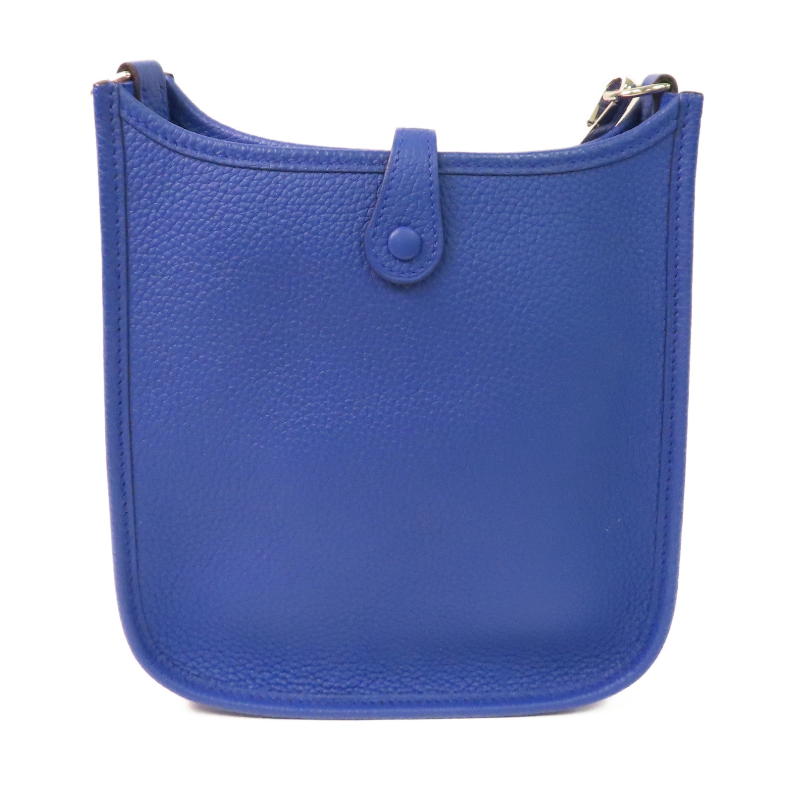 HERMES Clemence皮革Mini Evelyne 16 Shoulder Bag銀扣肩背袋Bleu Royal皇家藍色