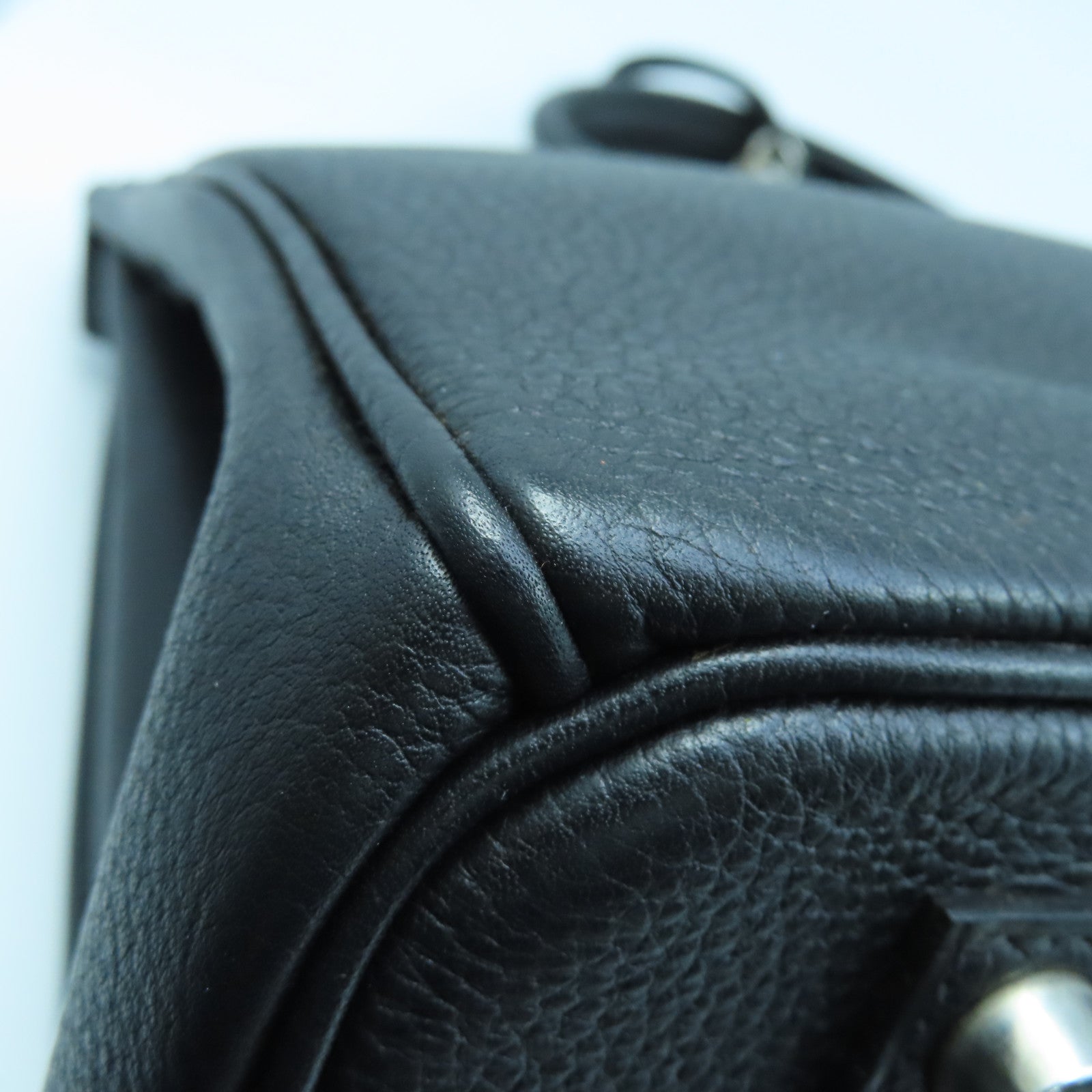 HERMES Togo皮革Birkin 35銀扣手挽袋黑色