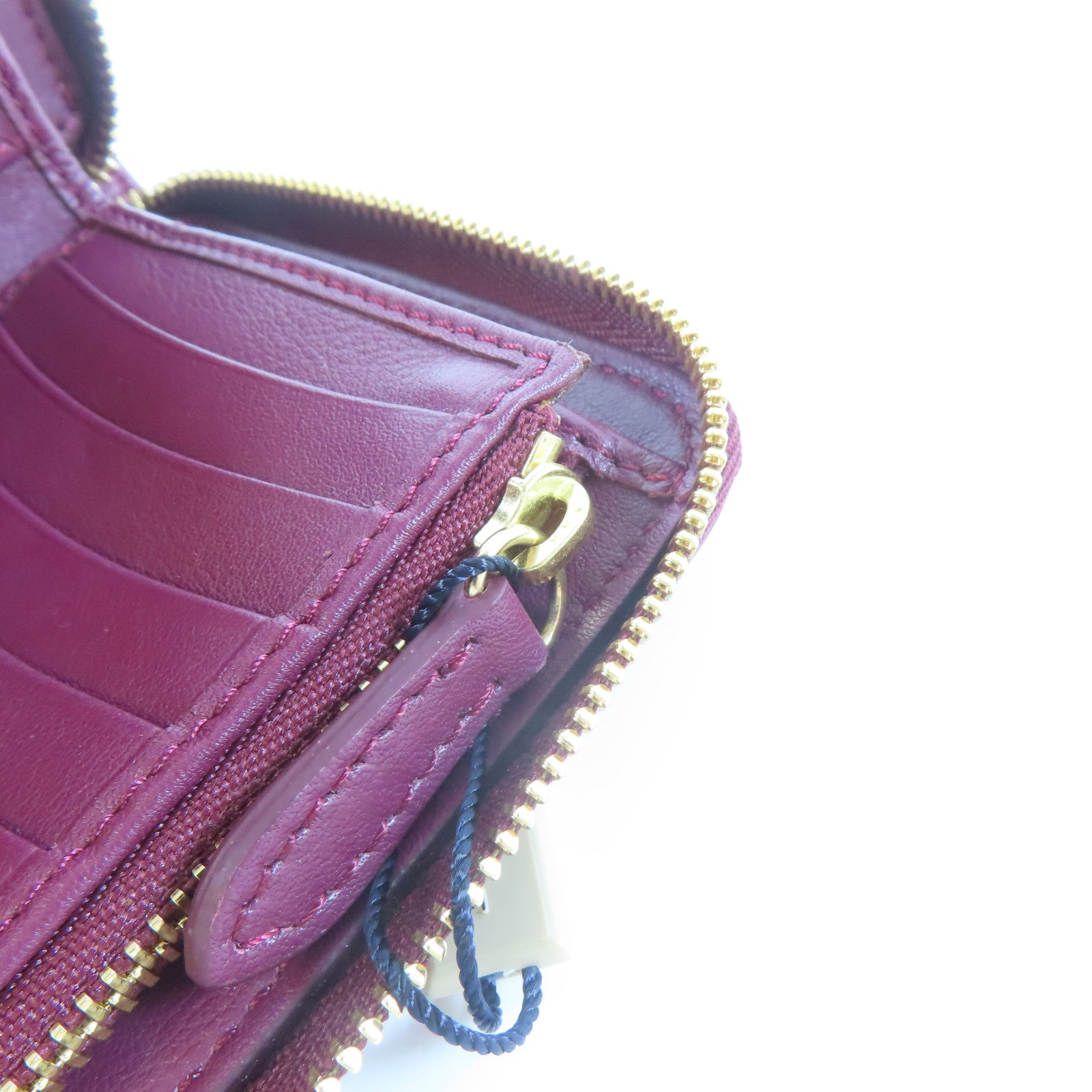 BURBERRY 皮革Wallet金扣錢包紅色/米色