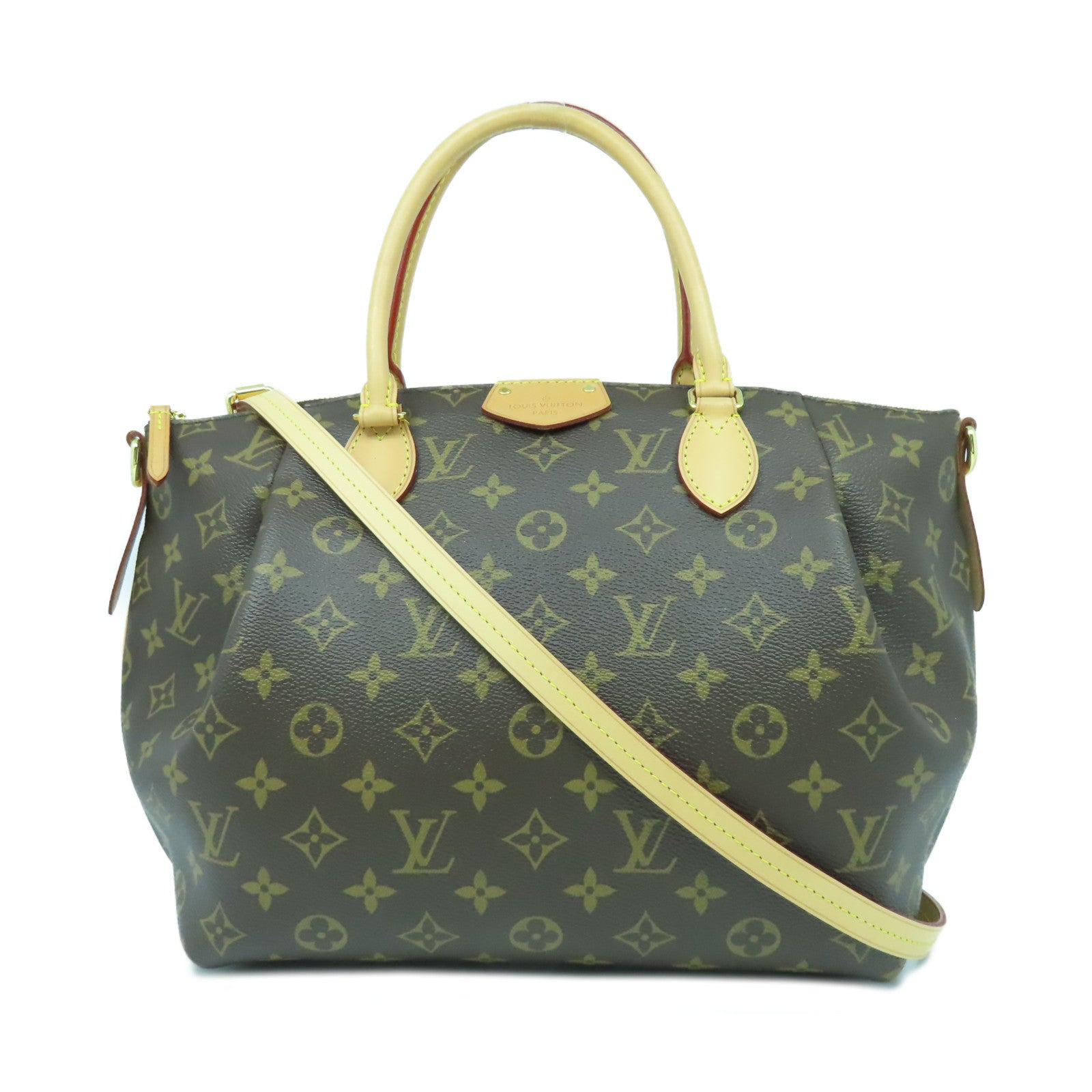LOUIS VUITTON Monogram Turenne MM金扣手挽肩背兩用袋啡色