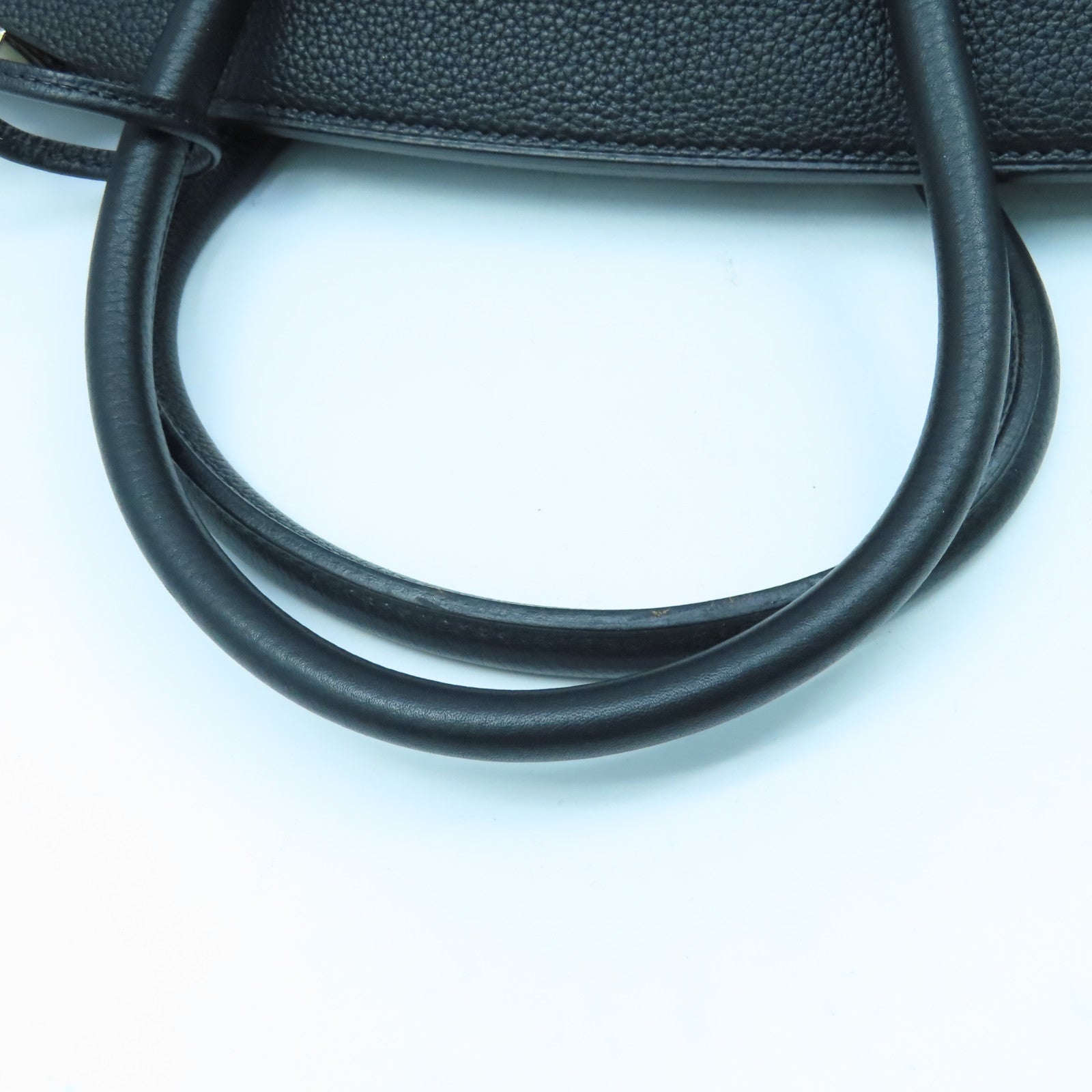 HERMES Togo皮革Birkin 35銀扣手挽袋黑色