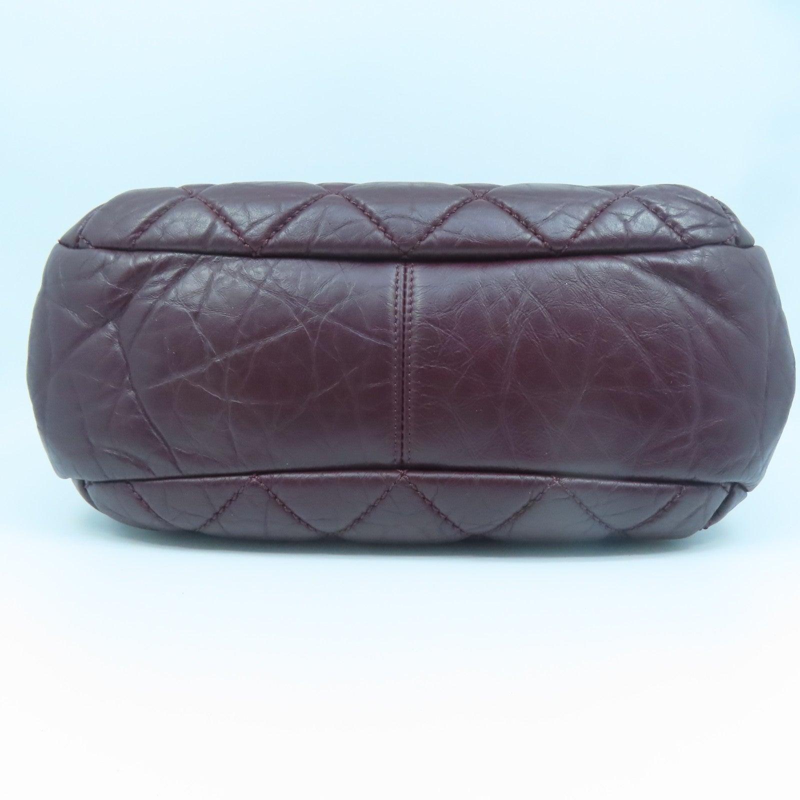 CHANEL 【激減優惠】菱格牛皮皮革Chain Shoulder Bag銀扣鏈帶肩背袋紅色