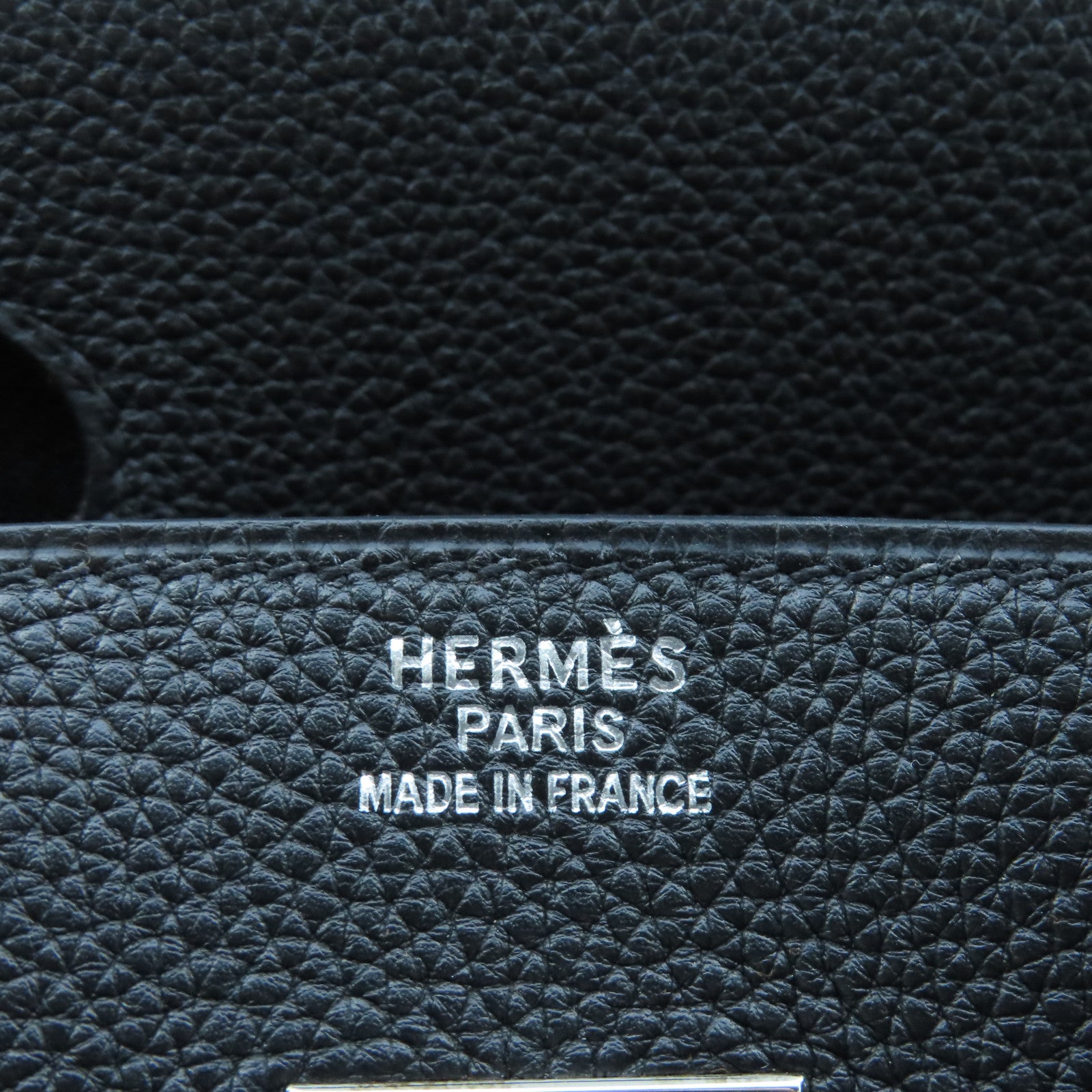 HERMES Togo皮革Birkin 35銀扣手挽袋黑色